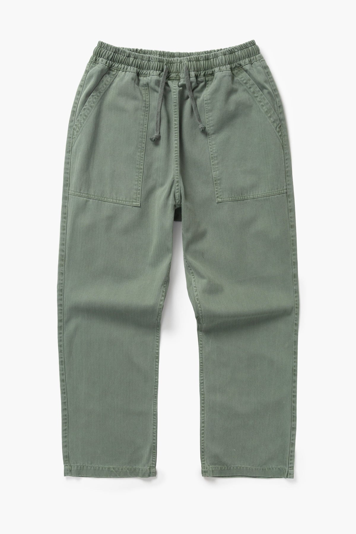 Pigment Herringbone Chef Pants - Olive