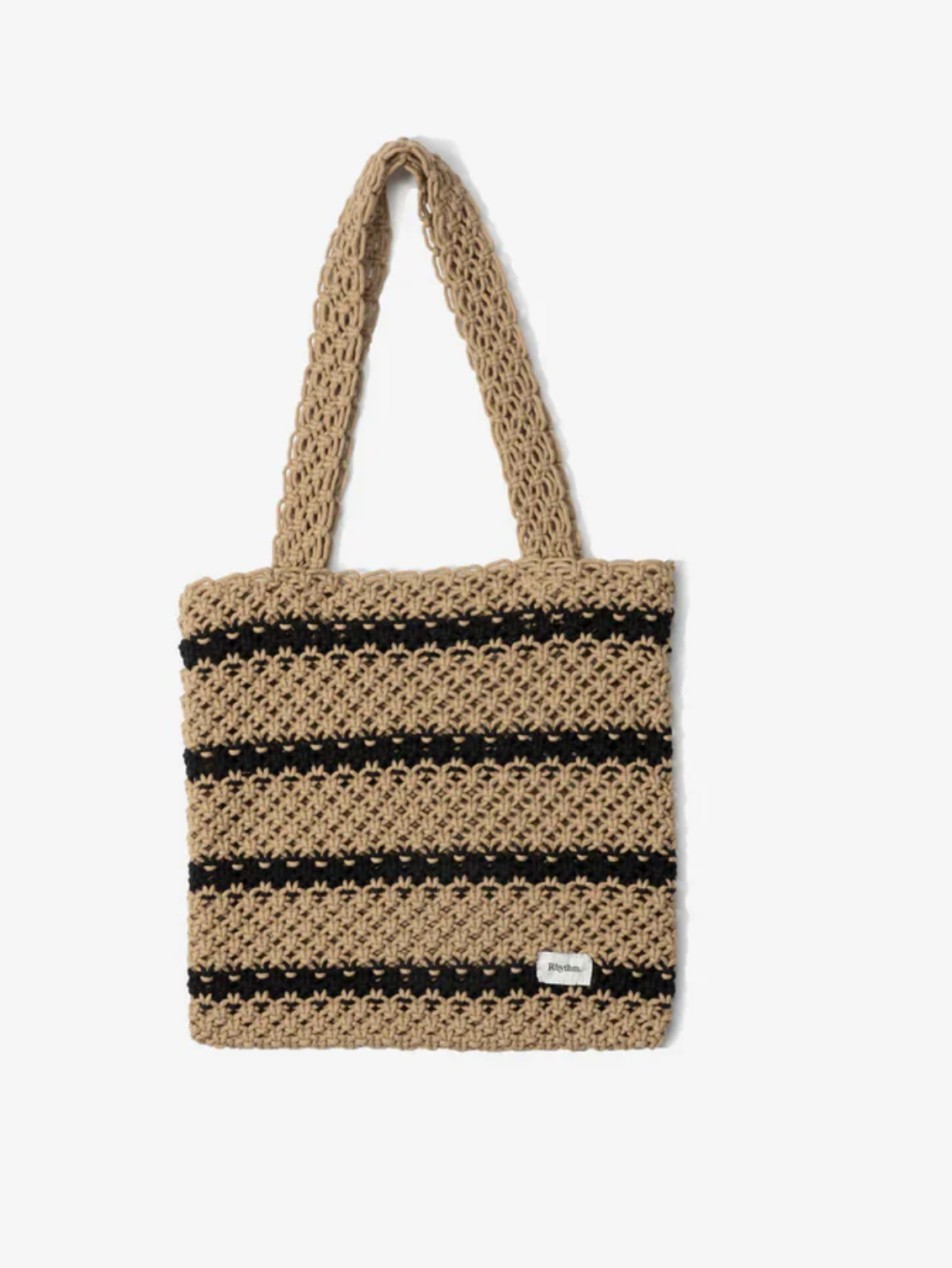 Sol Stripe Crochet Tote Bag