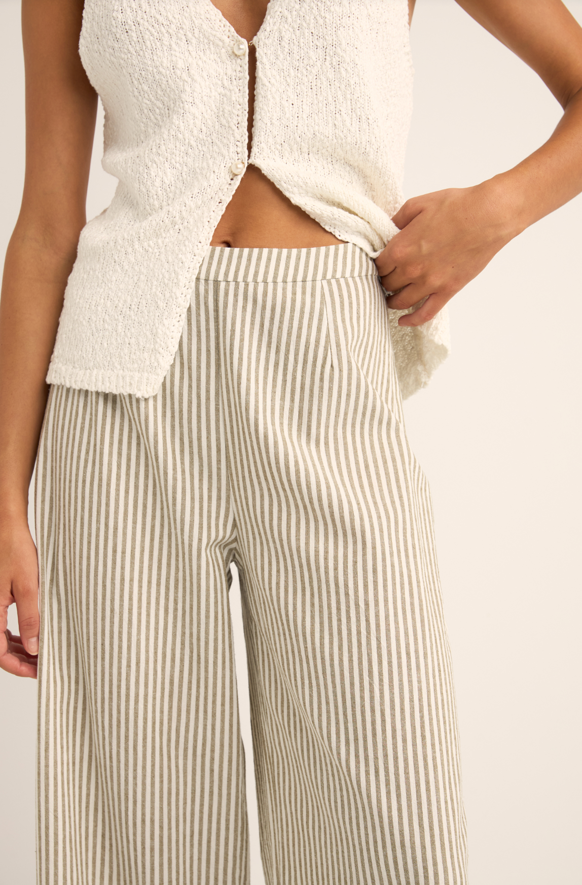 Valley Stripe Wide Leg Pant