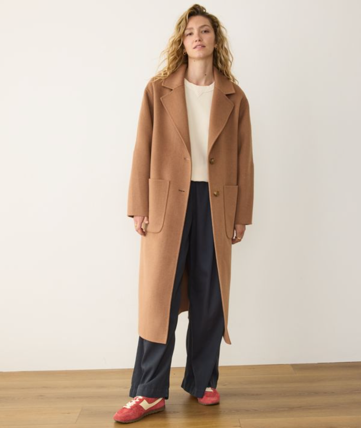 Colette Longline Coat - Camel