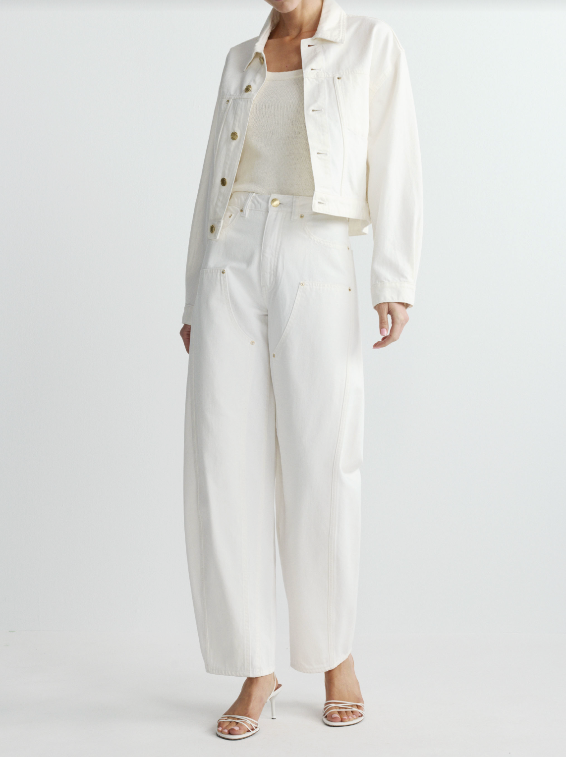 Miro Barrel High Rise 31" Jeans - White Foundry