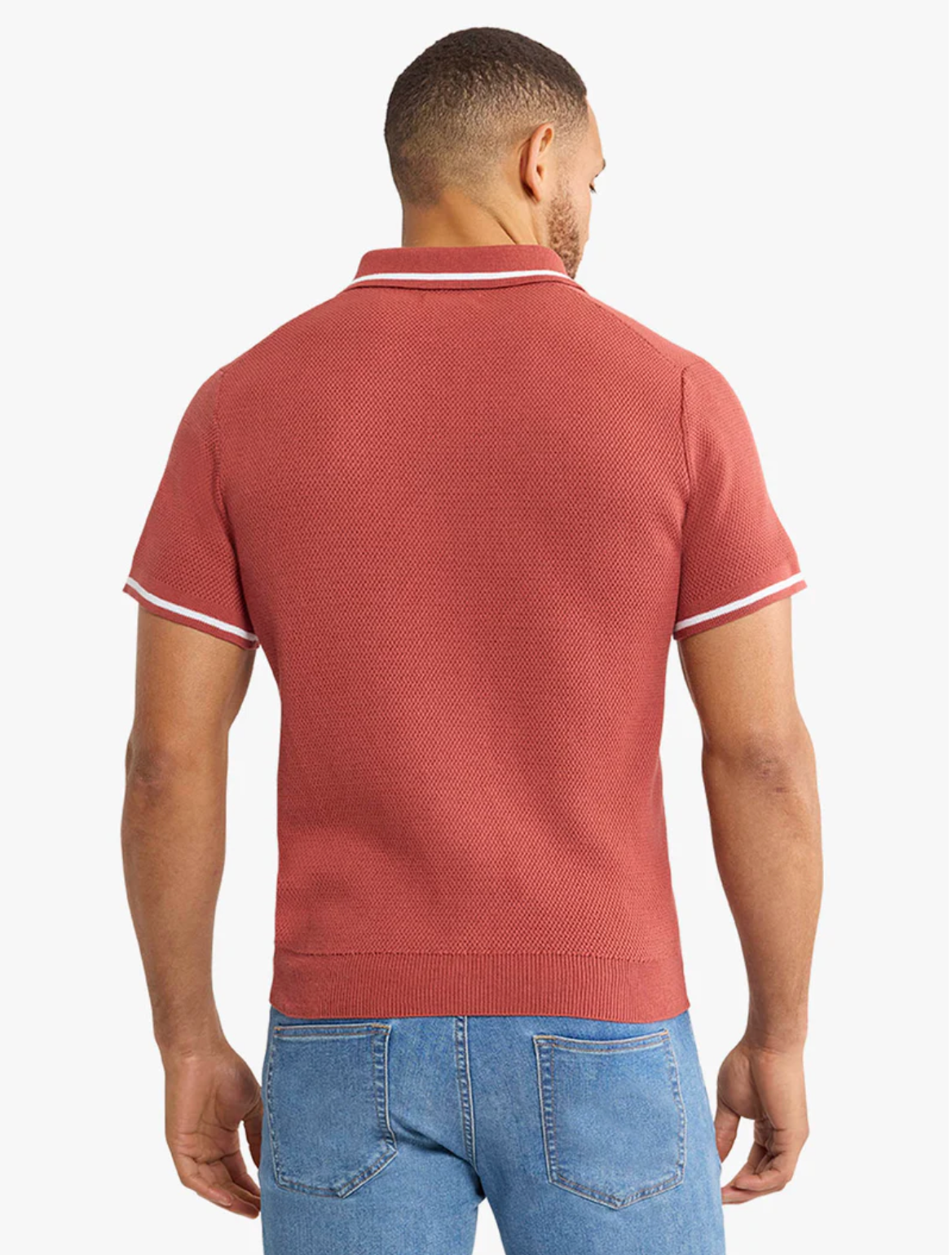Neptune Sweater Polo - Washed Red