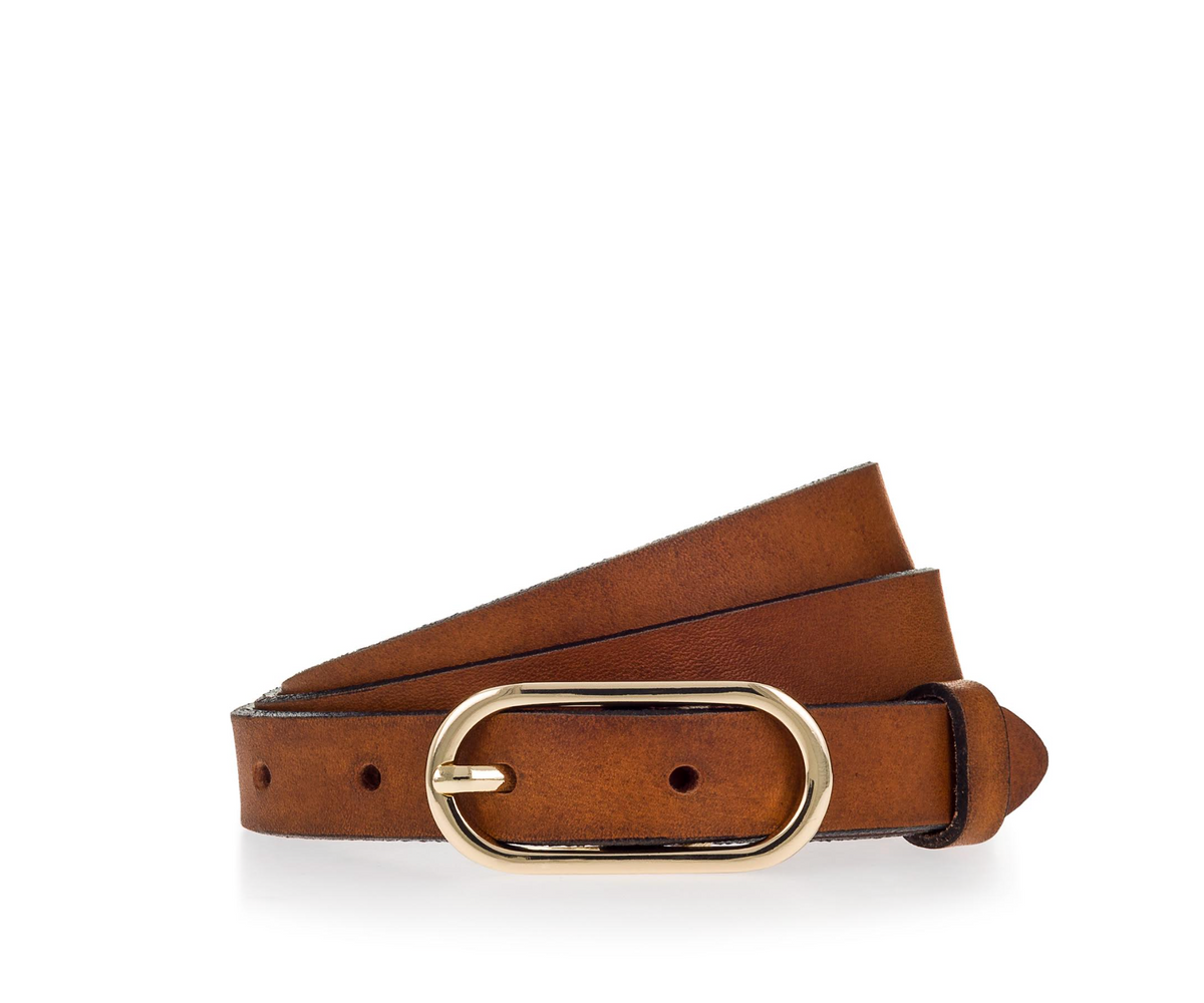 Mimi 20mm Fullgrain Leather Belt - Cognac