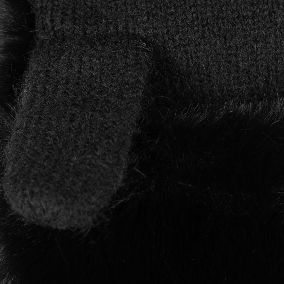 Faux Fur Pop Top - Black