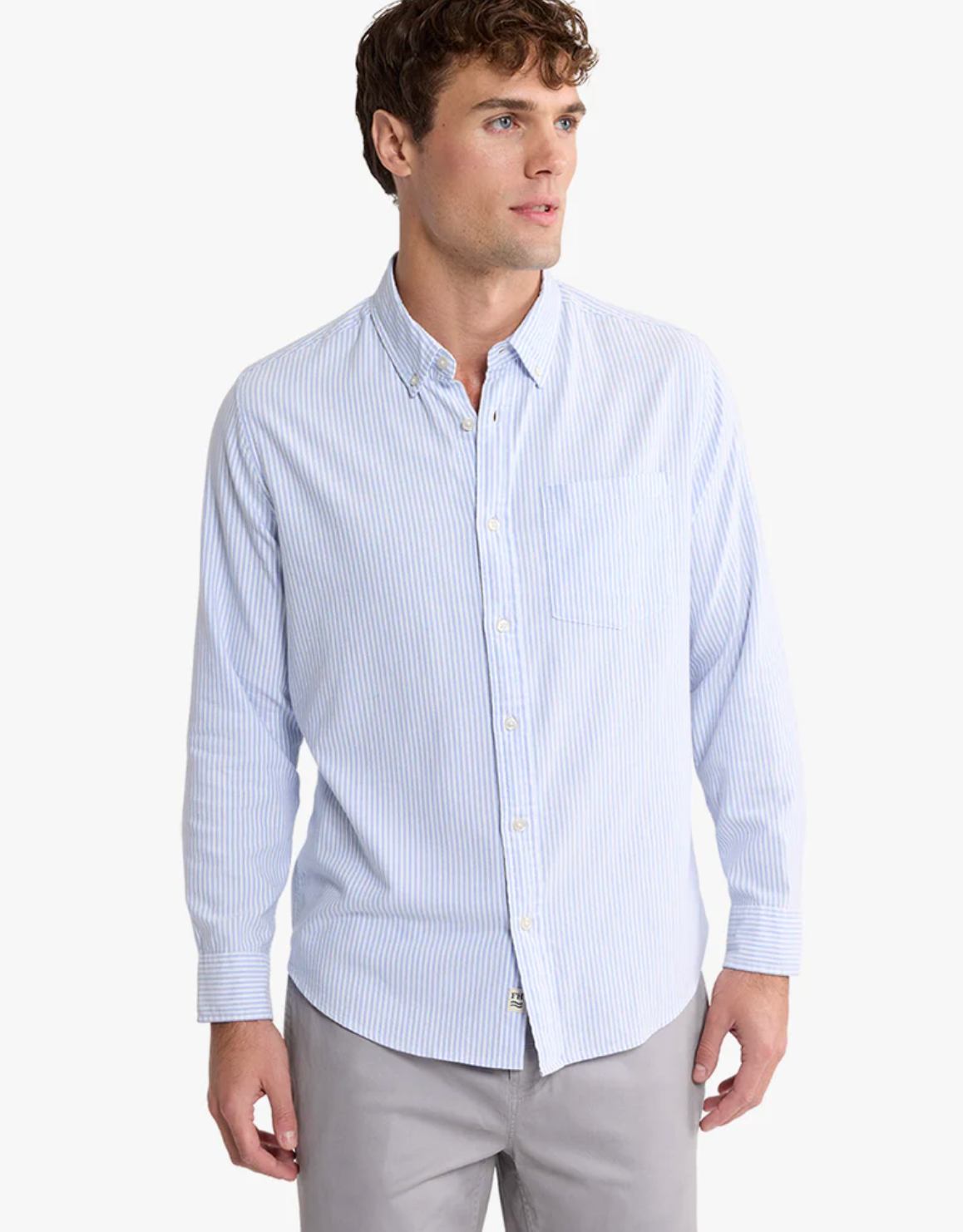 Salty Oxford Shirt - Light Blue Stripe