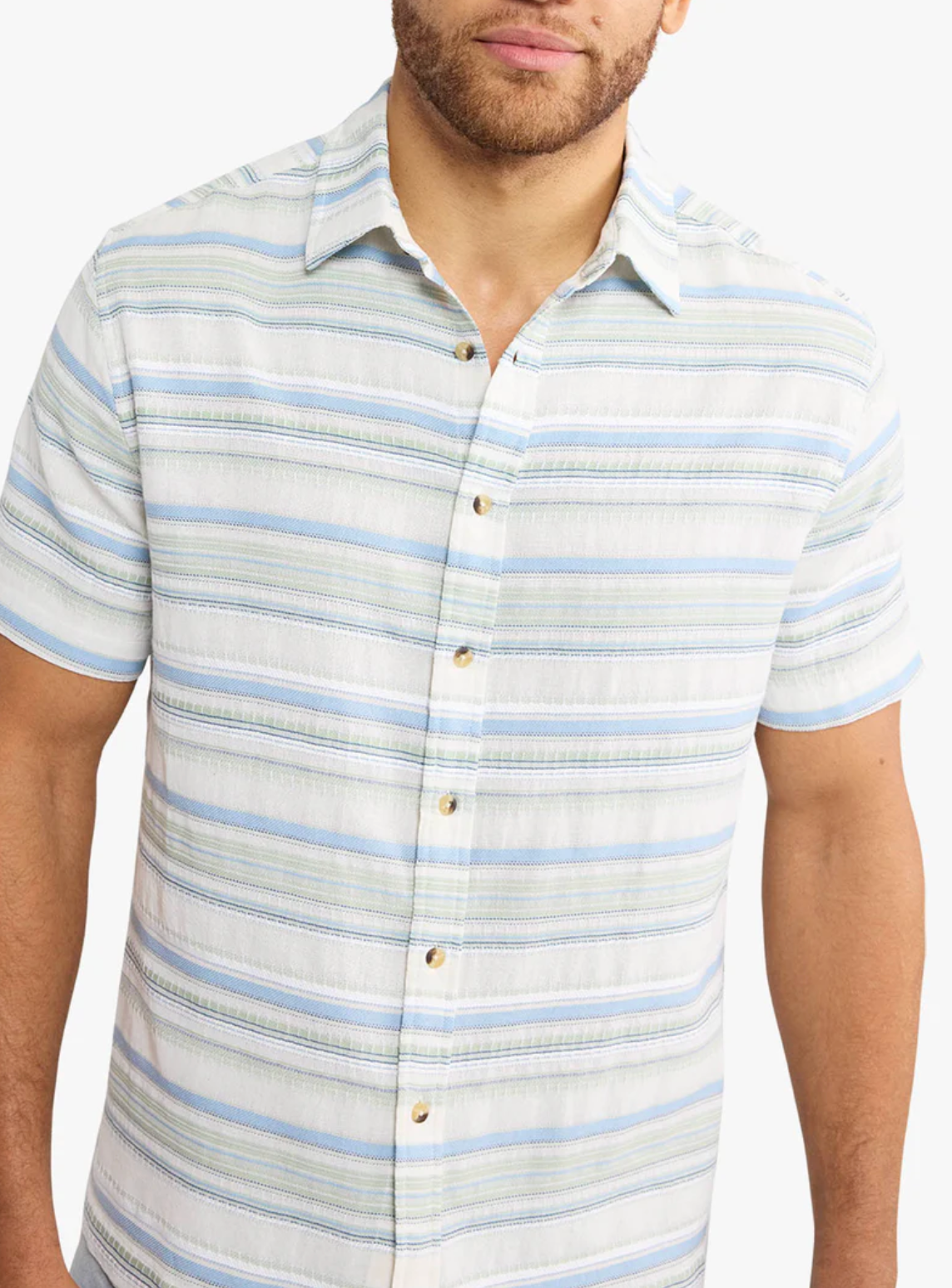 Oasis Textured Shirt - Marina Stripe