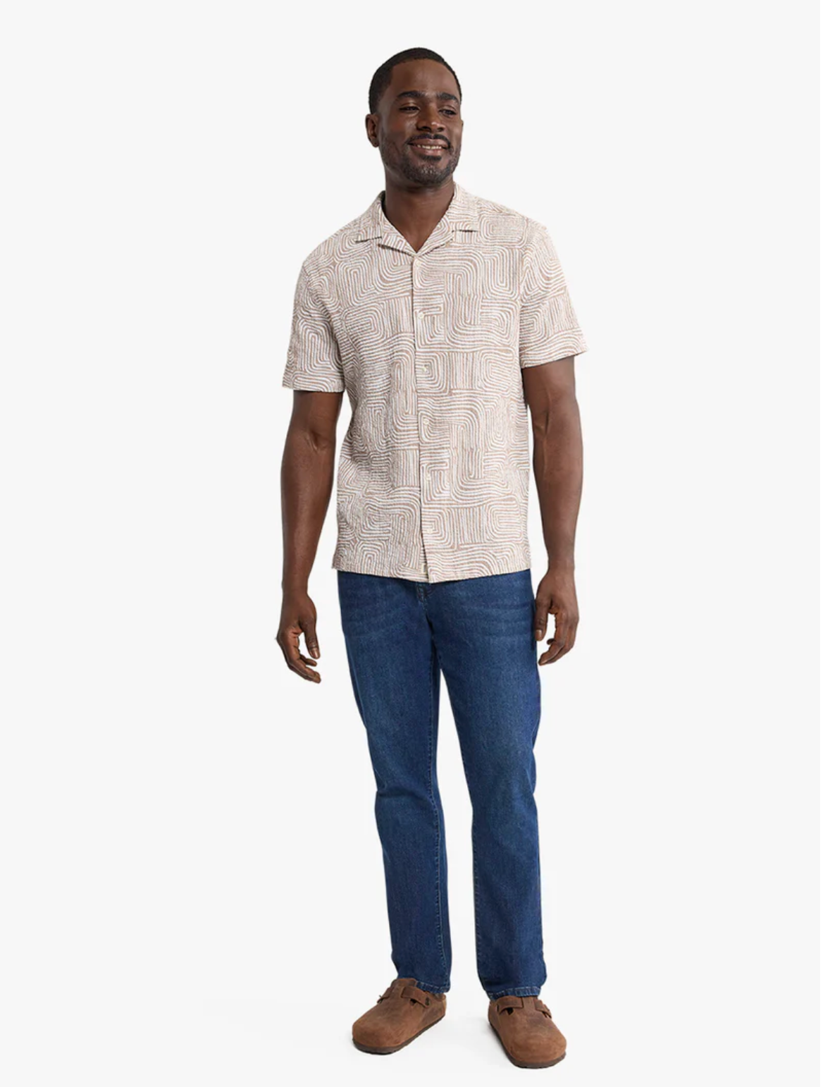 Castaway Textured Camp Shirt - Wavy Sands