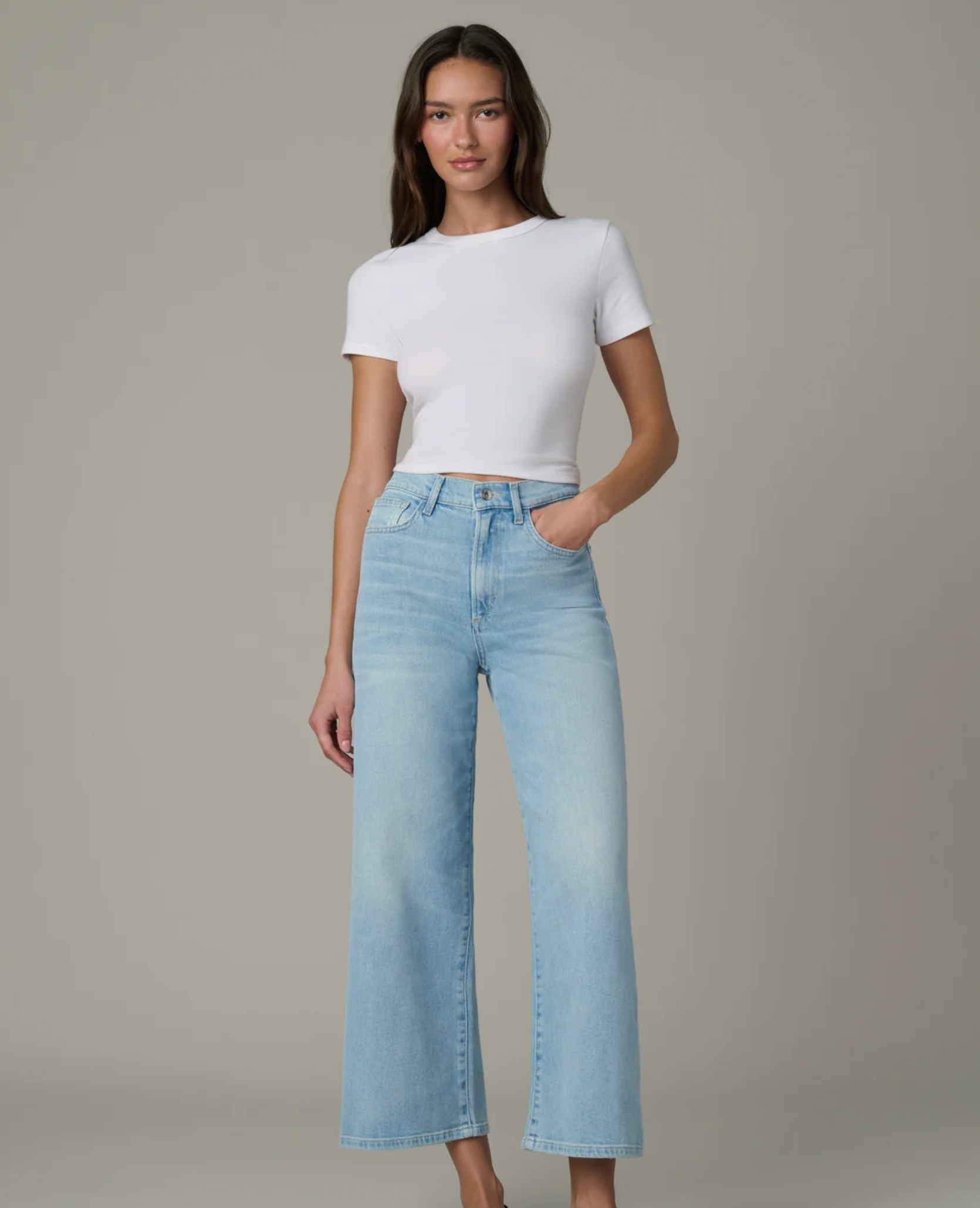 The Mia - High Rise Wide Leg Ankle - Surreal