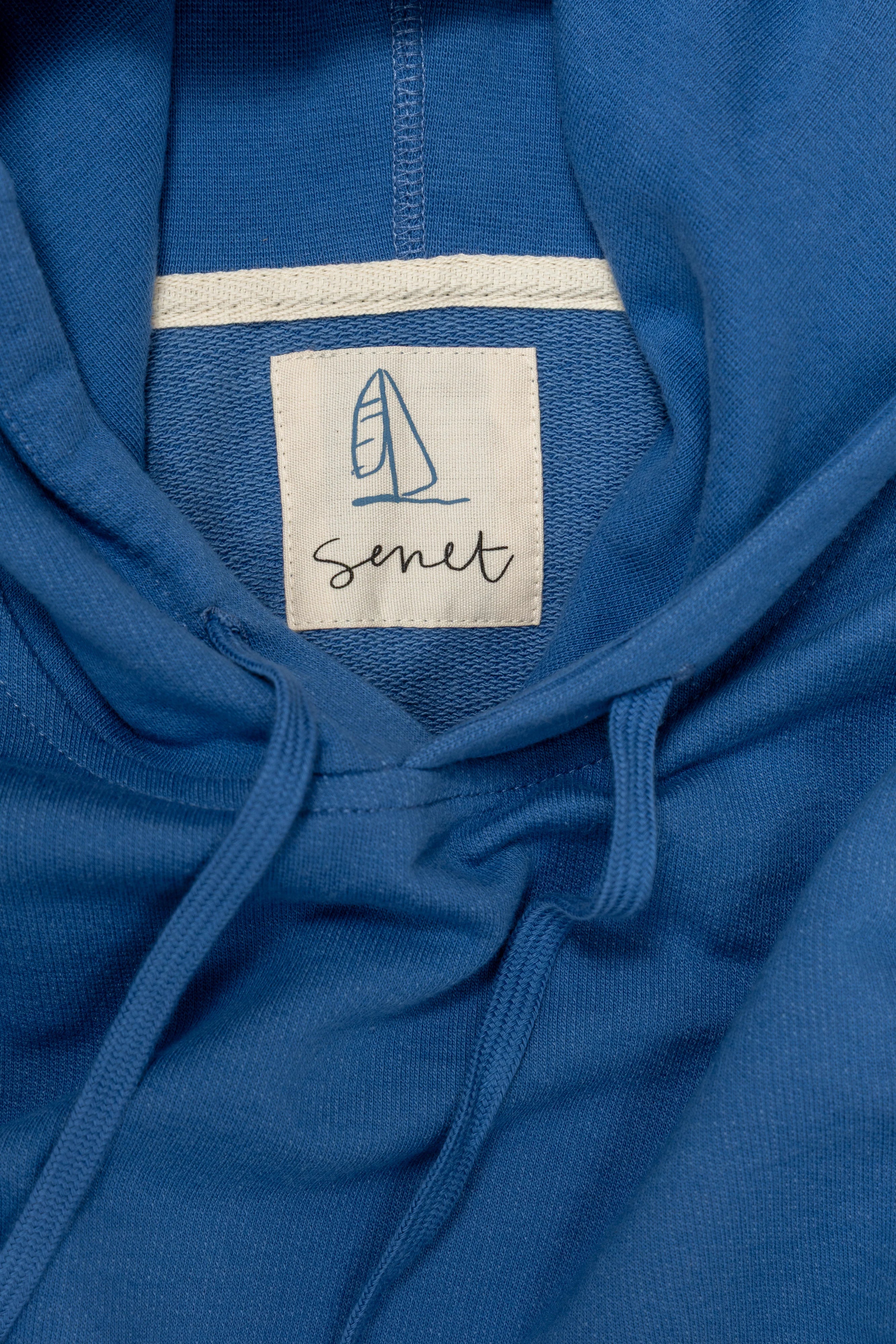 French Terry Hoodie - Senet Blue