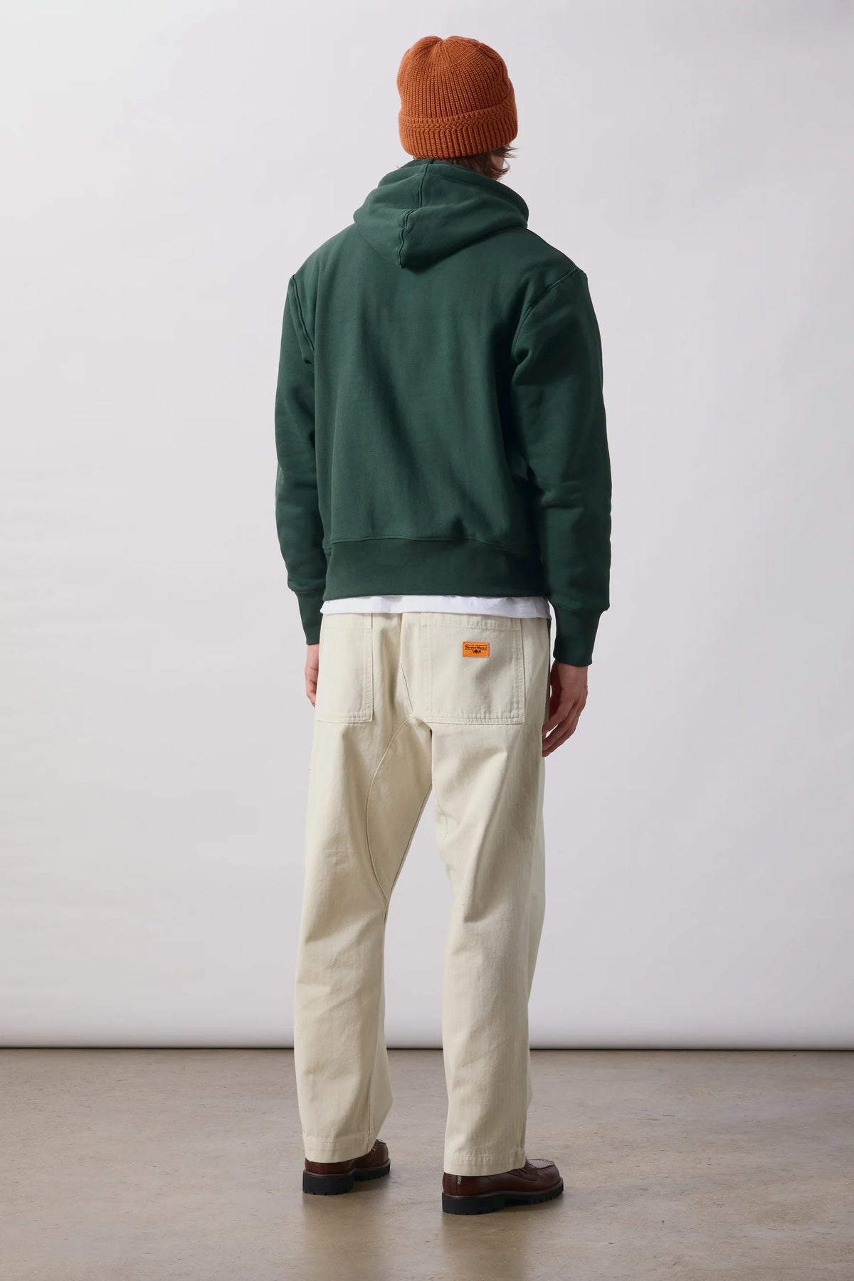 Pigment Herringbone Chef Pants - Bone