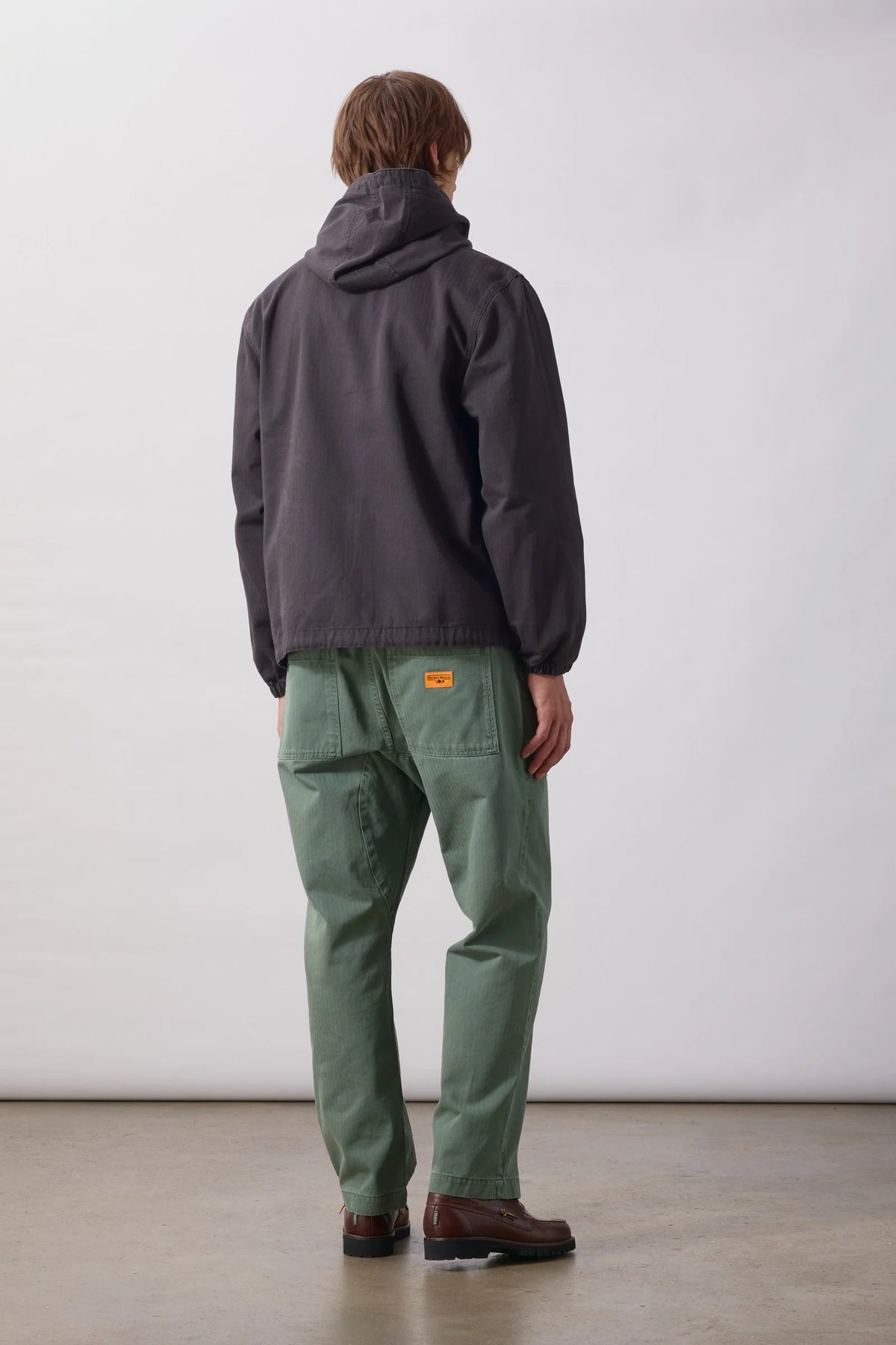 Pigment Herringbone Chef Pants - Olive