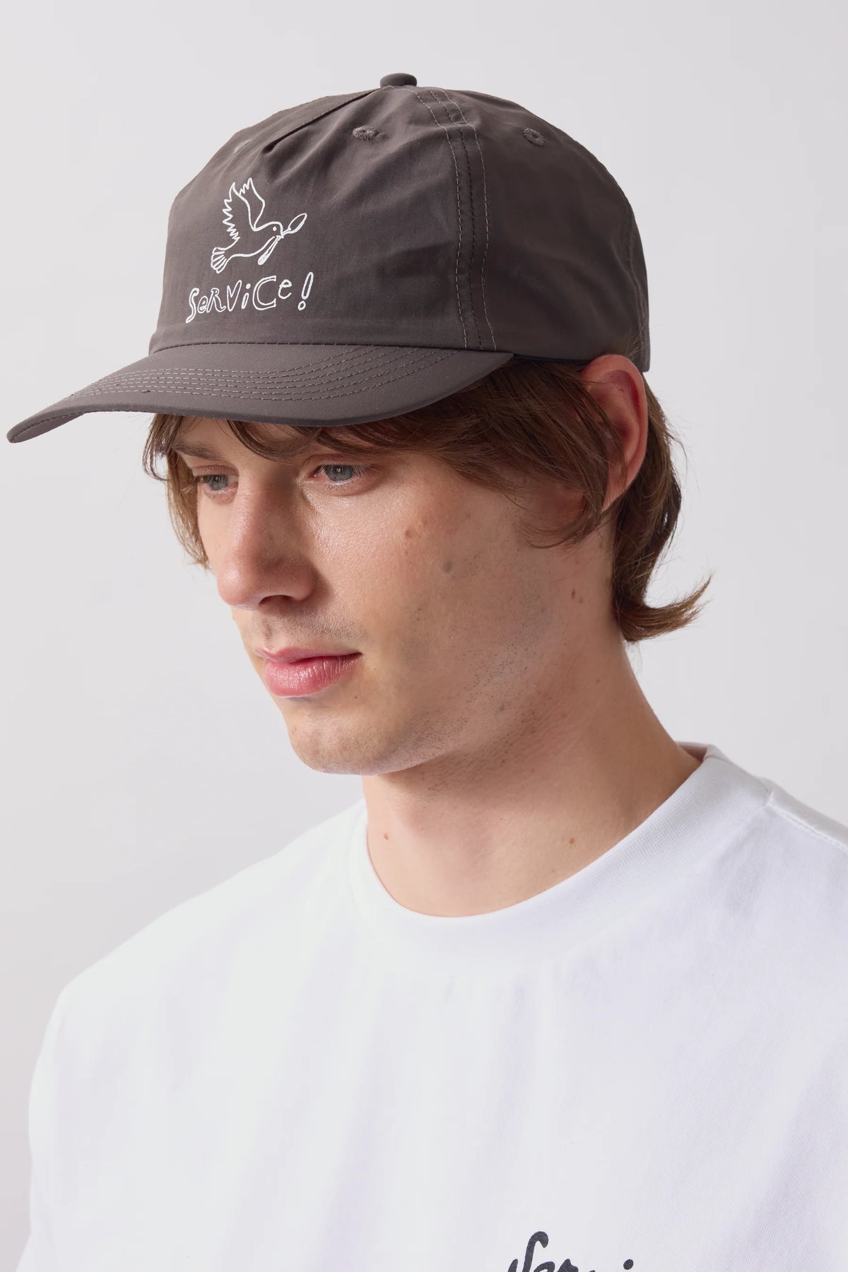 Nylon Dove Cap - Brown