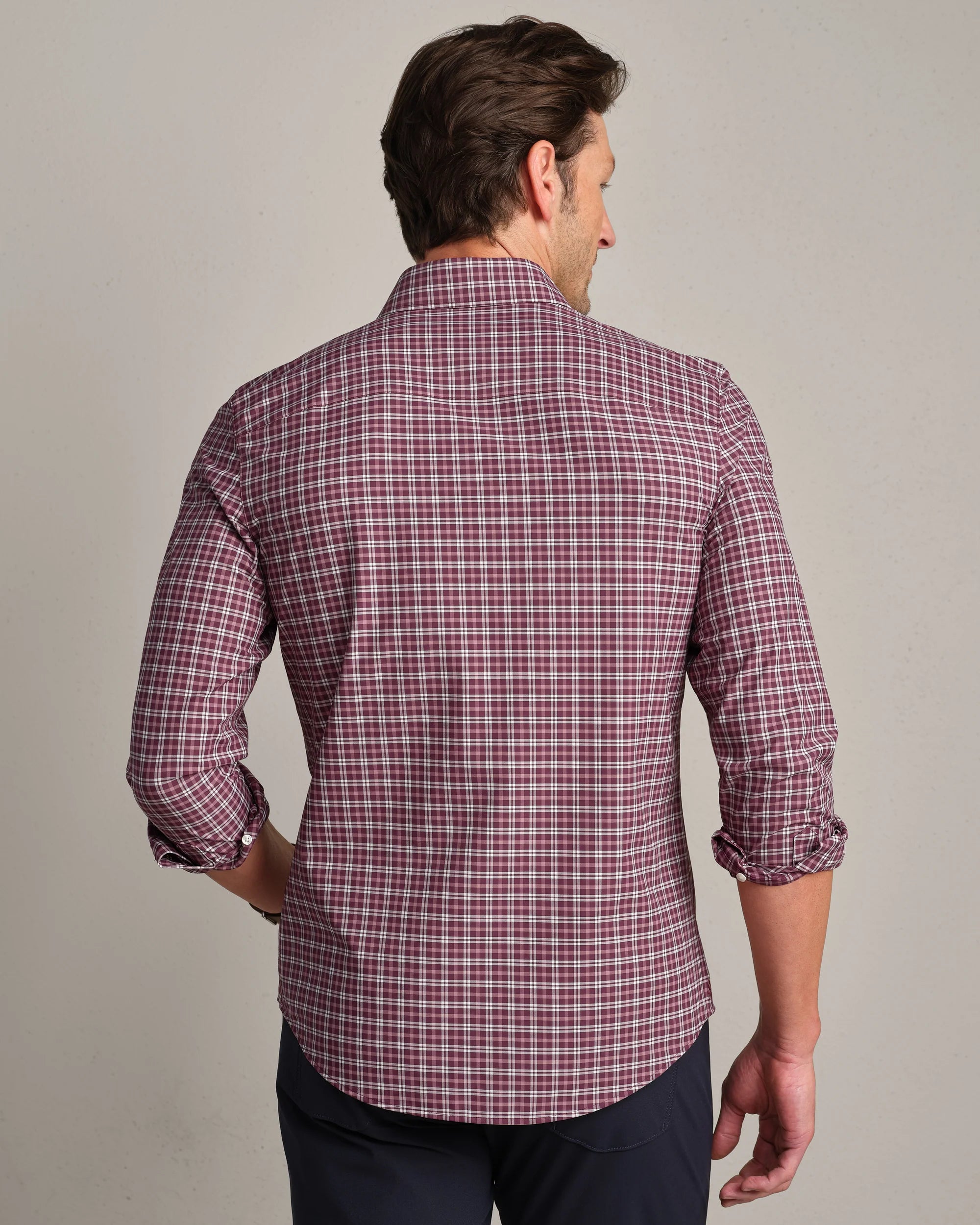 State of Mind Shirt - Slim - Bordeaux Red Plaid