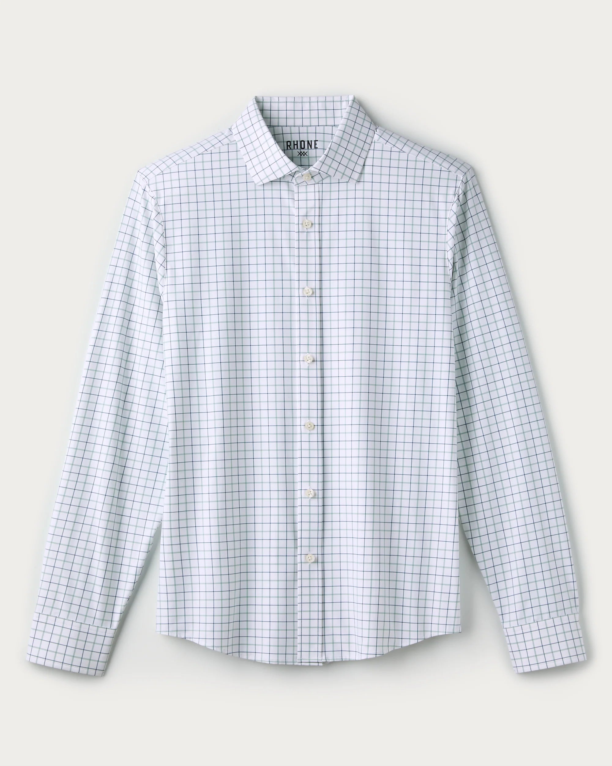State of Mind Shirt - Slim - Pacific Green/Mini Windowpane