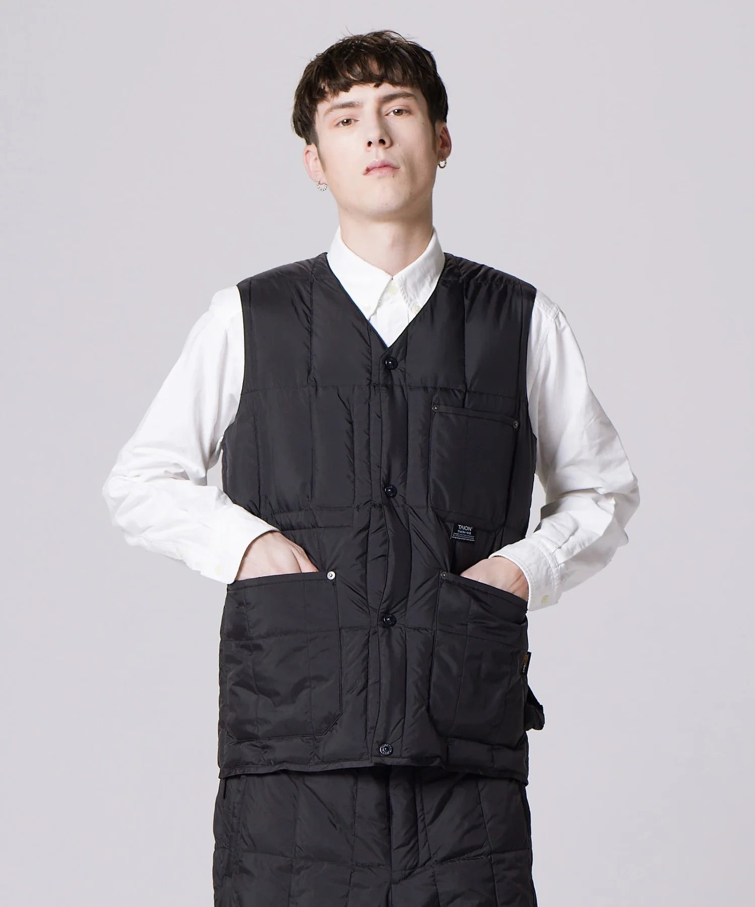Unisex Work V-Neck Button Down Vest
