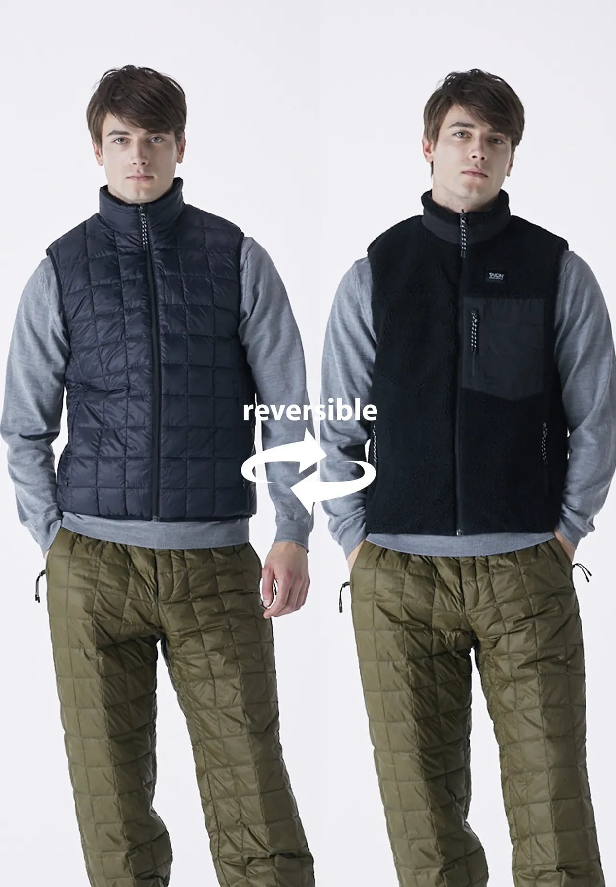 Unisex Mountain Reversible Down x Boa Vest