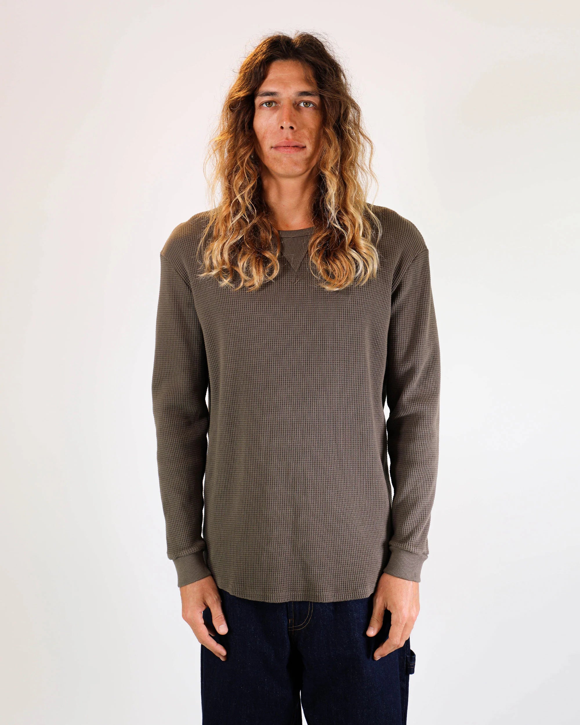 Waffle Knit Thermal - Canvas
