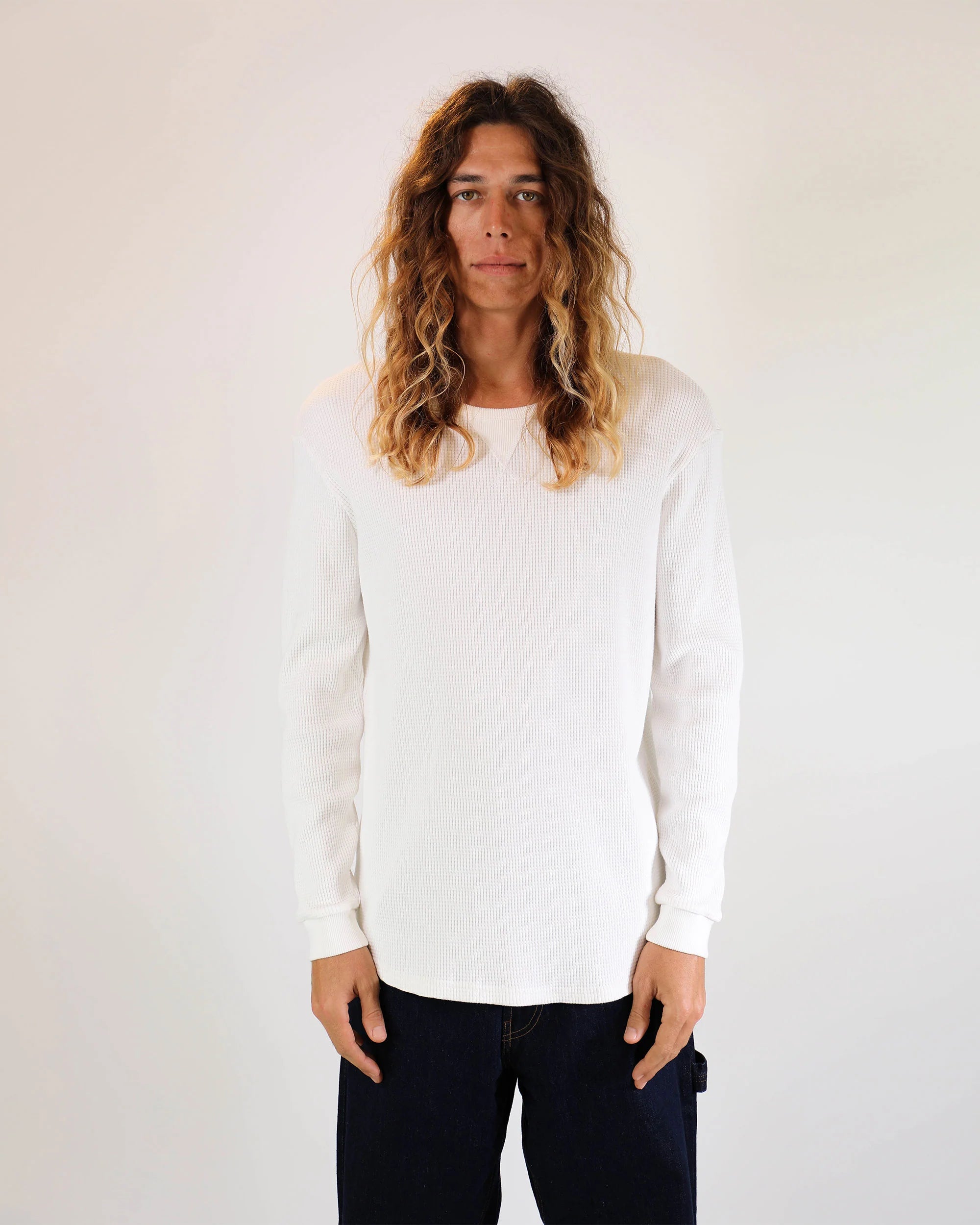 Waffle Knit Thermal - Natural