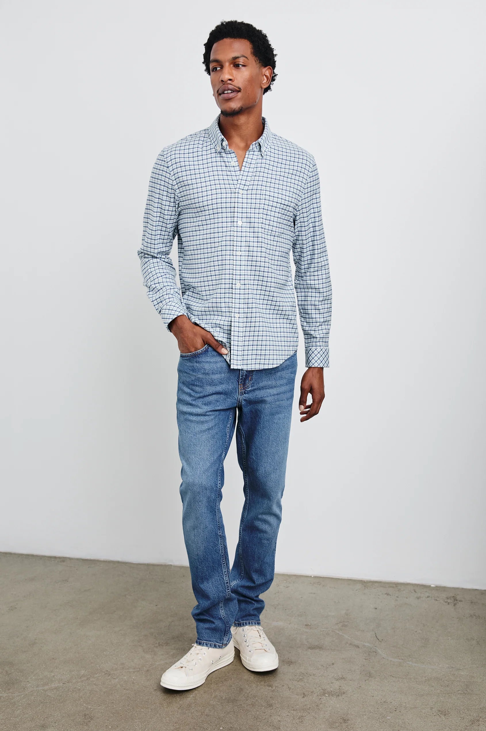 Vance Shirt - Stellar Navy Check