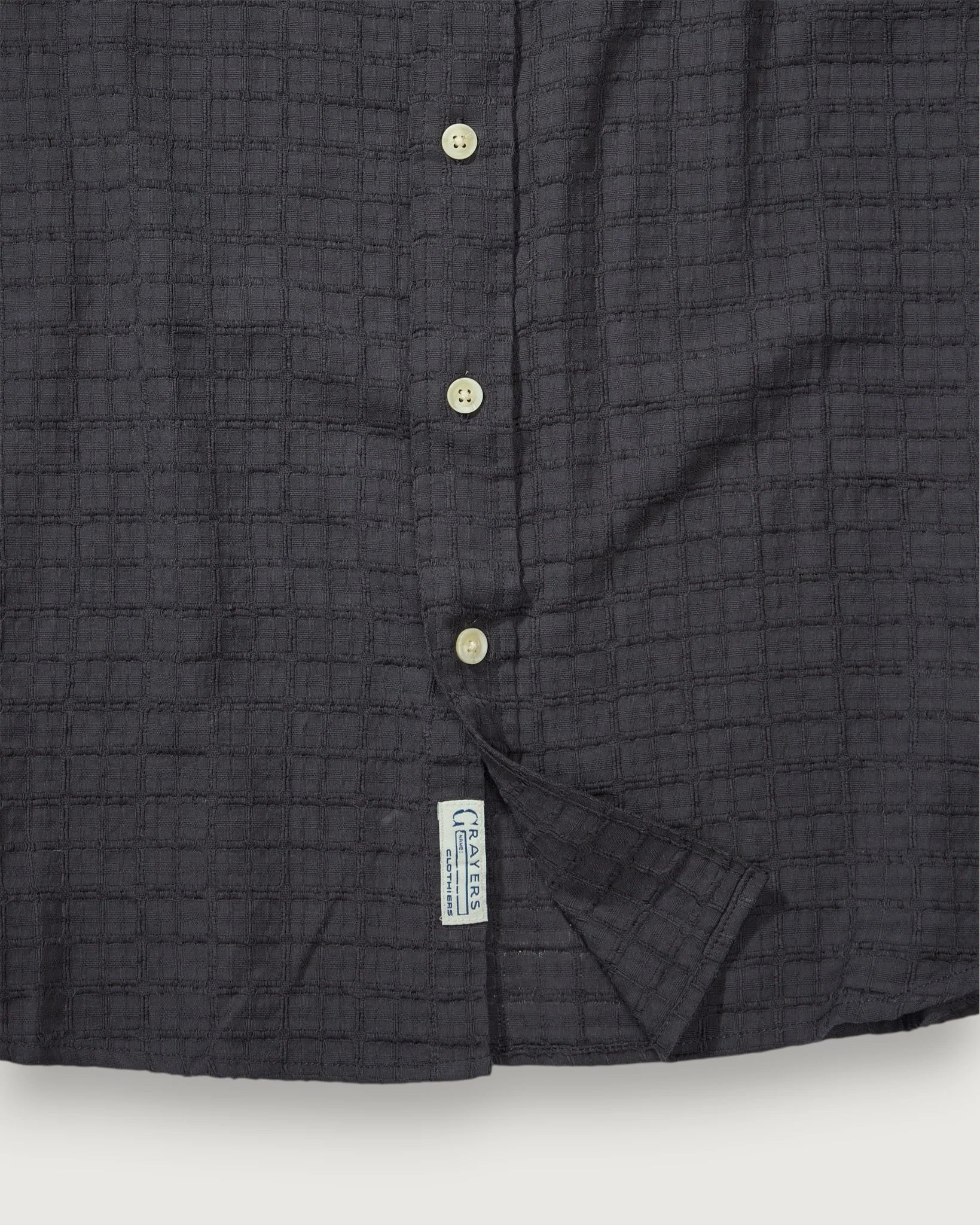 Bamboo Dobby Short Sleeve Shirt - Washed Black