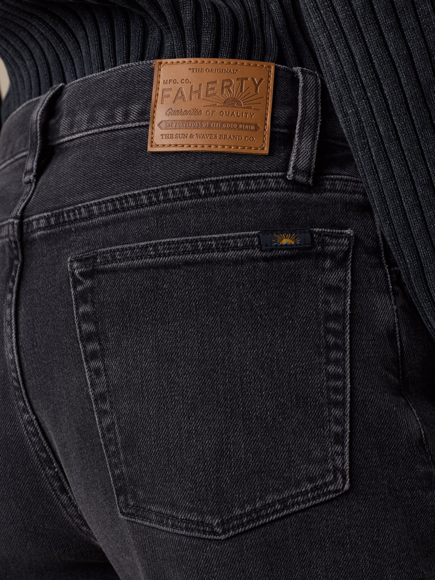 Regenerative Cotton Denim Wide Leg - Black Quarry Wash