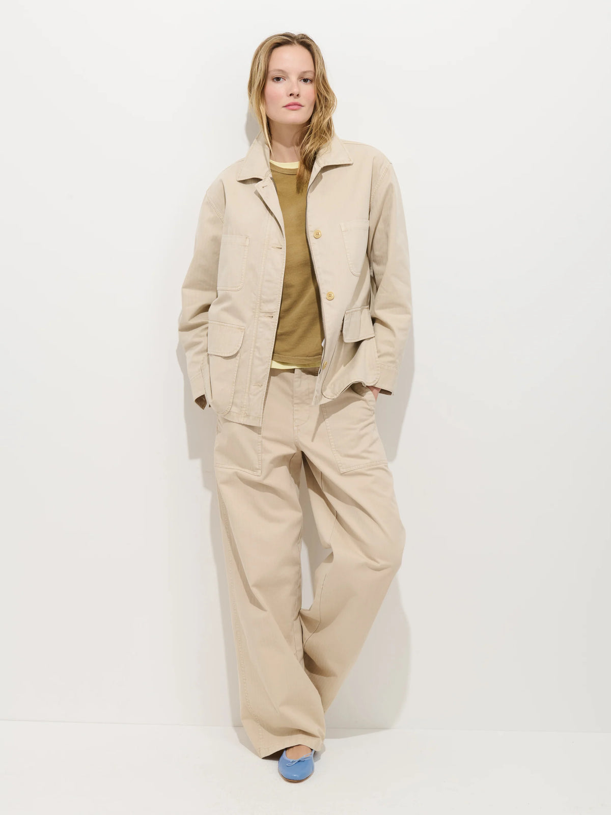 Painter Jacket in Herringbone - Sand