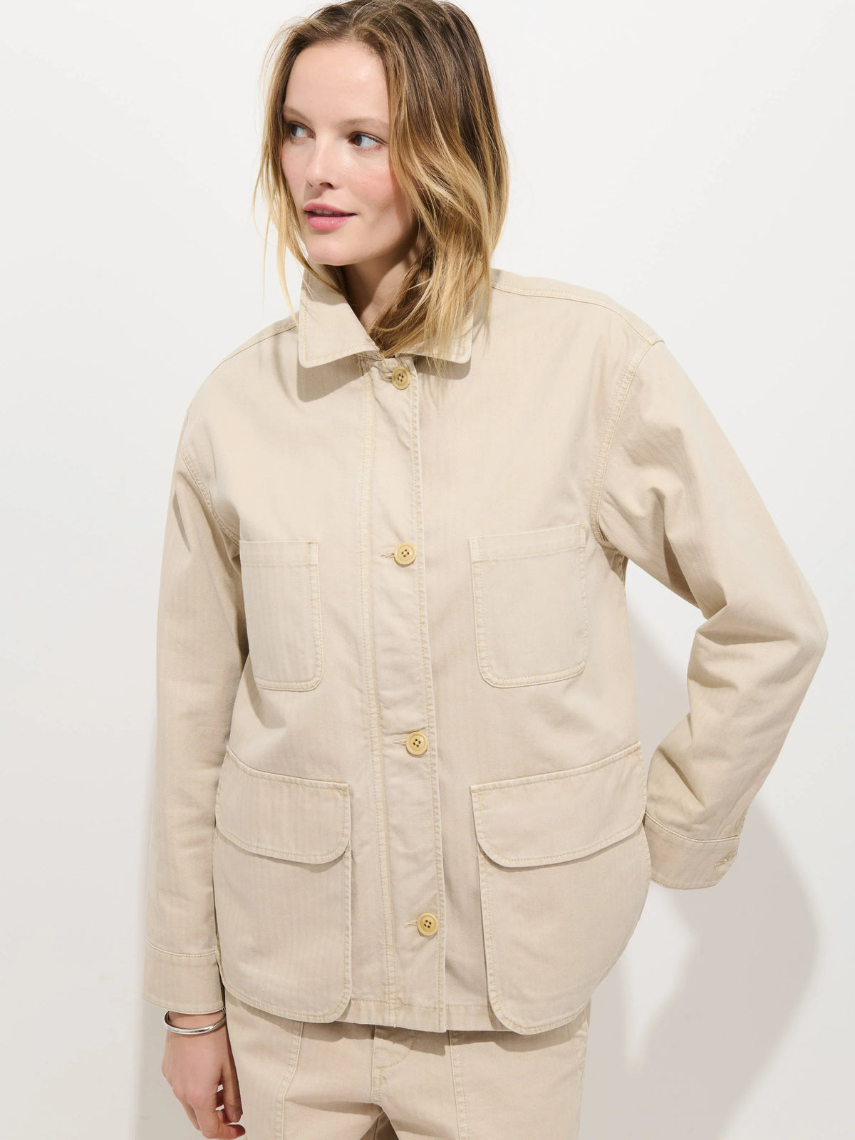 Painter Jacket in Herringbone - Sand