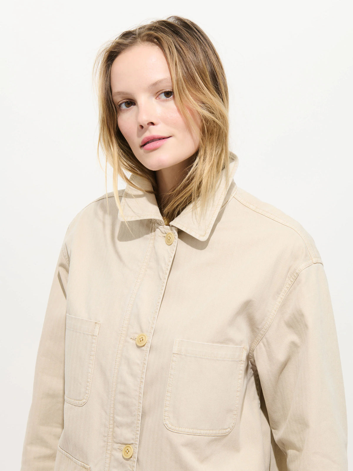 Painter Jacket in Herringbone - Sand