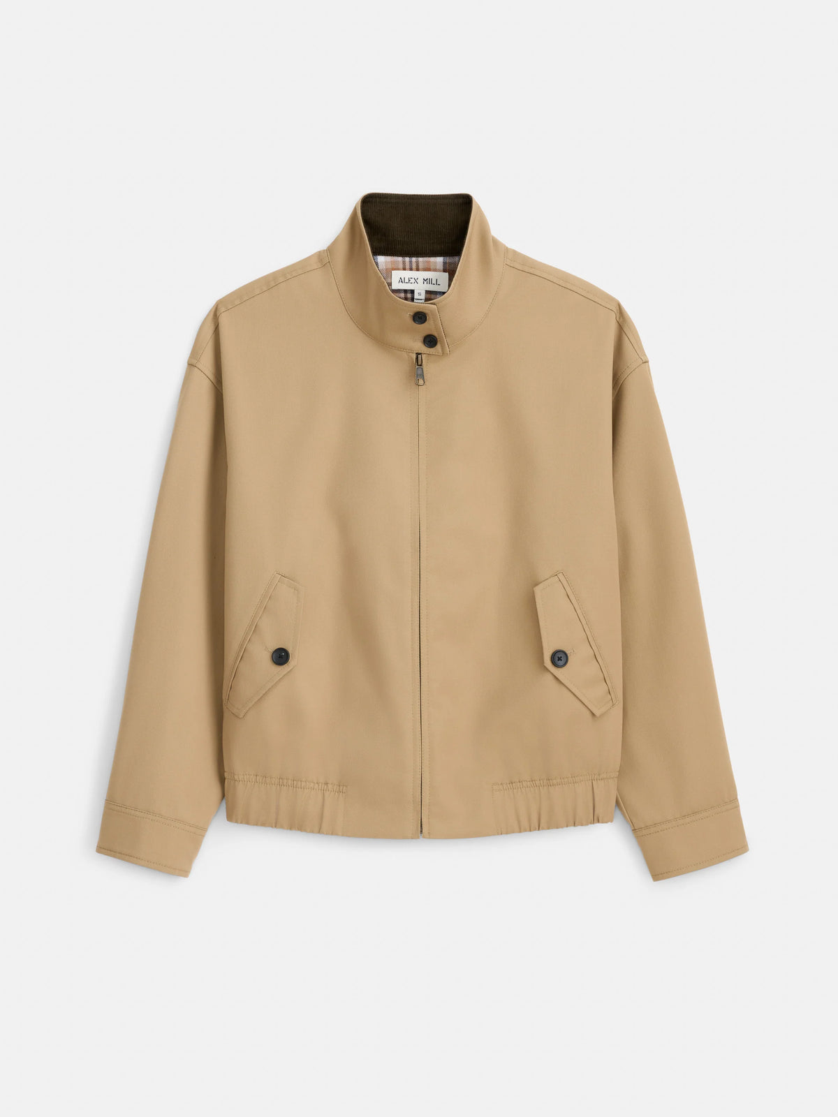 Brighton Zip Jacket in Twill Gabardine - Khaki