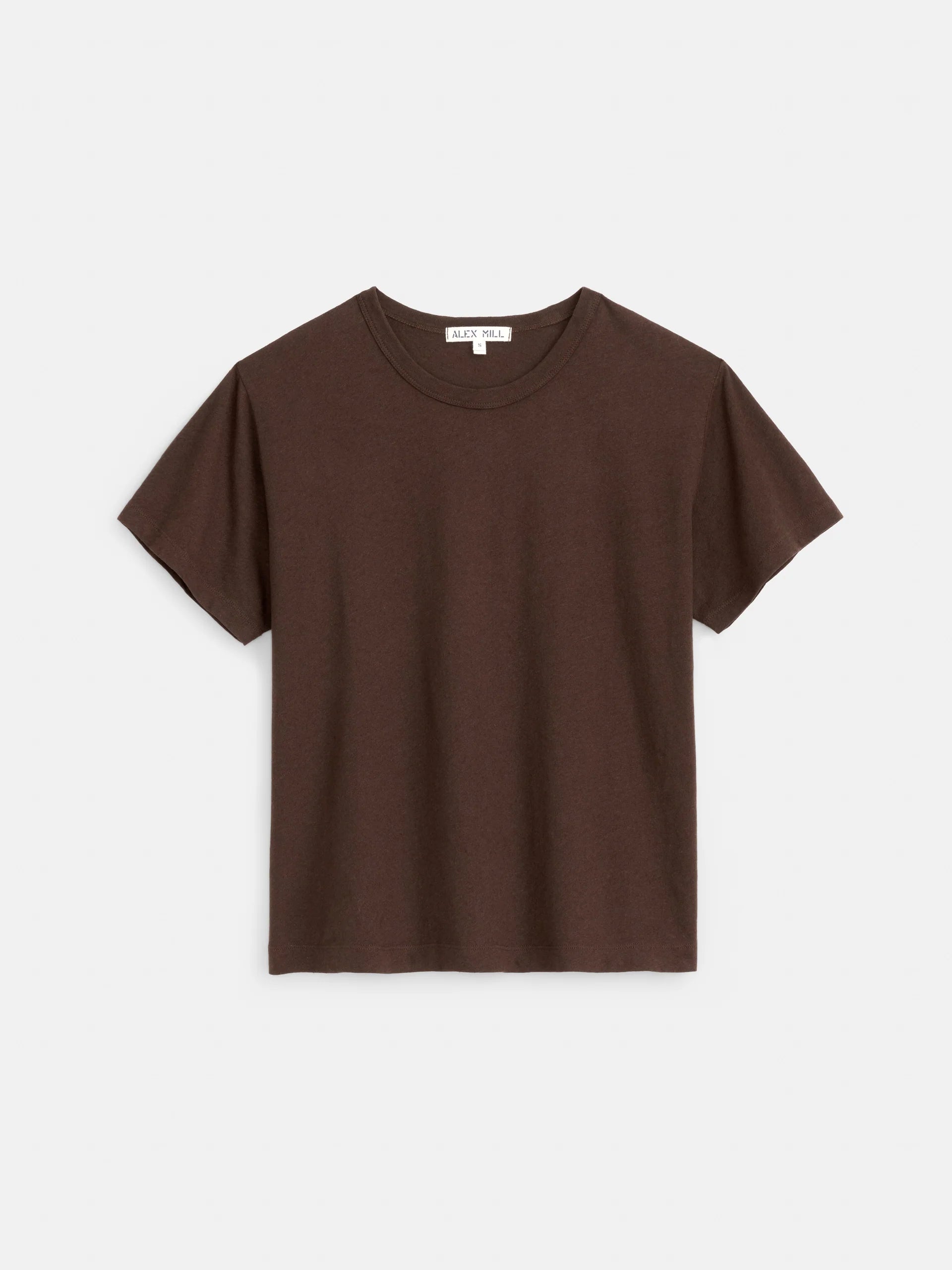 Garcon Tee in Linen Cotton - Roasted Bean