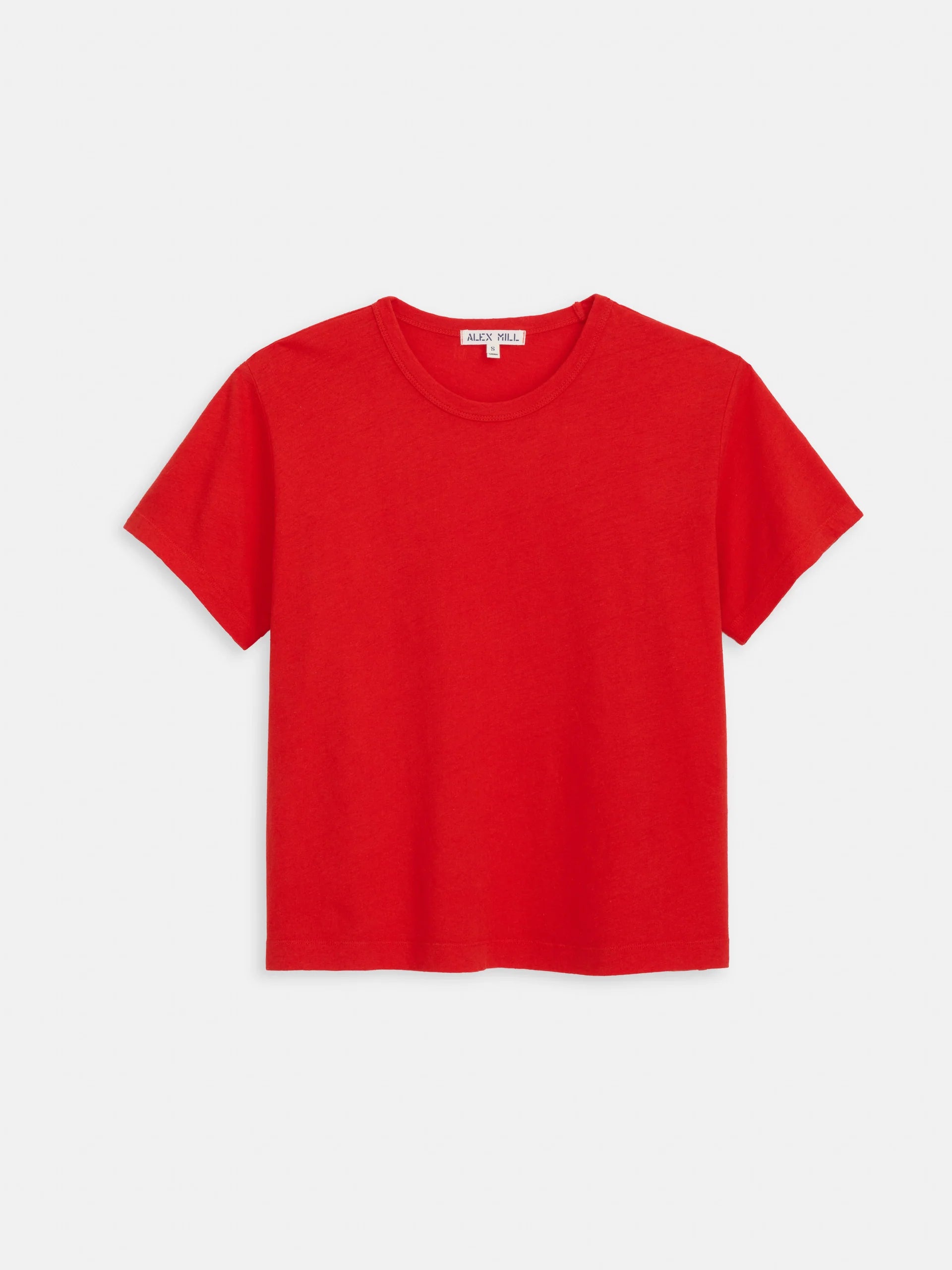 Garcon Tee in Linen Cotton - Tomato