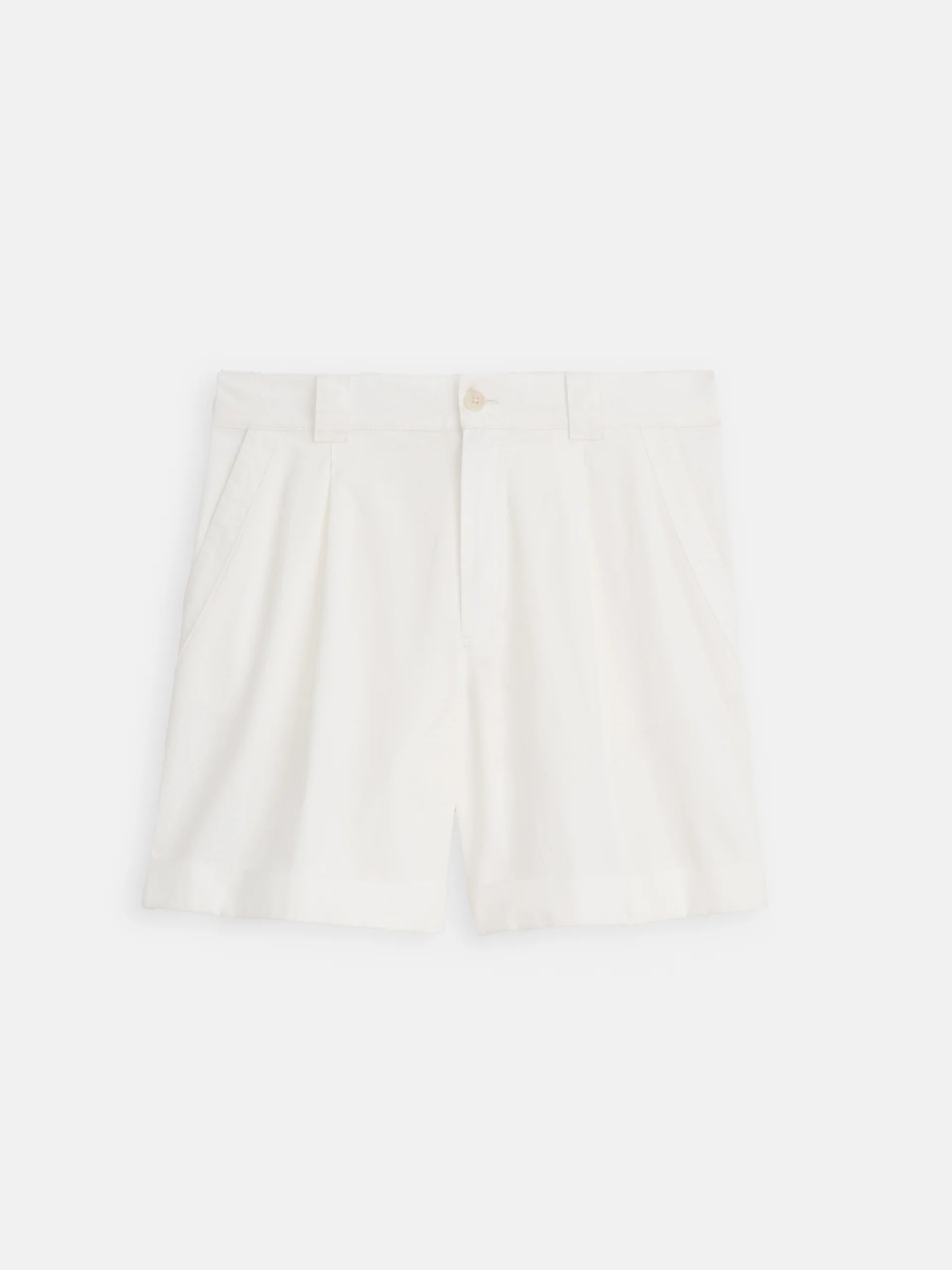 Lucie Short in Linen Cotton - White