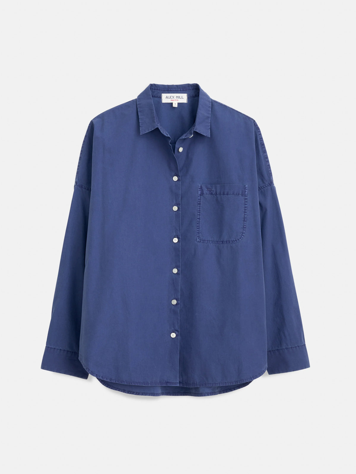 Jo Shirt in Cotton Poplin - Sea Ranch Blue