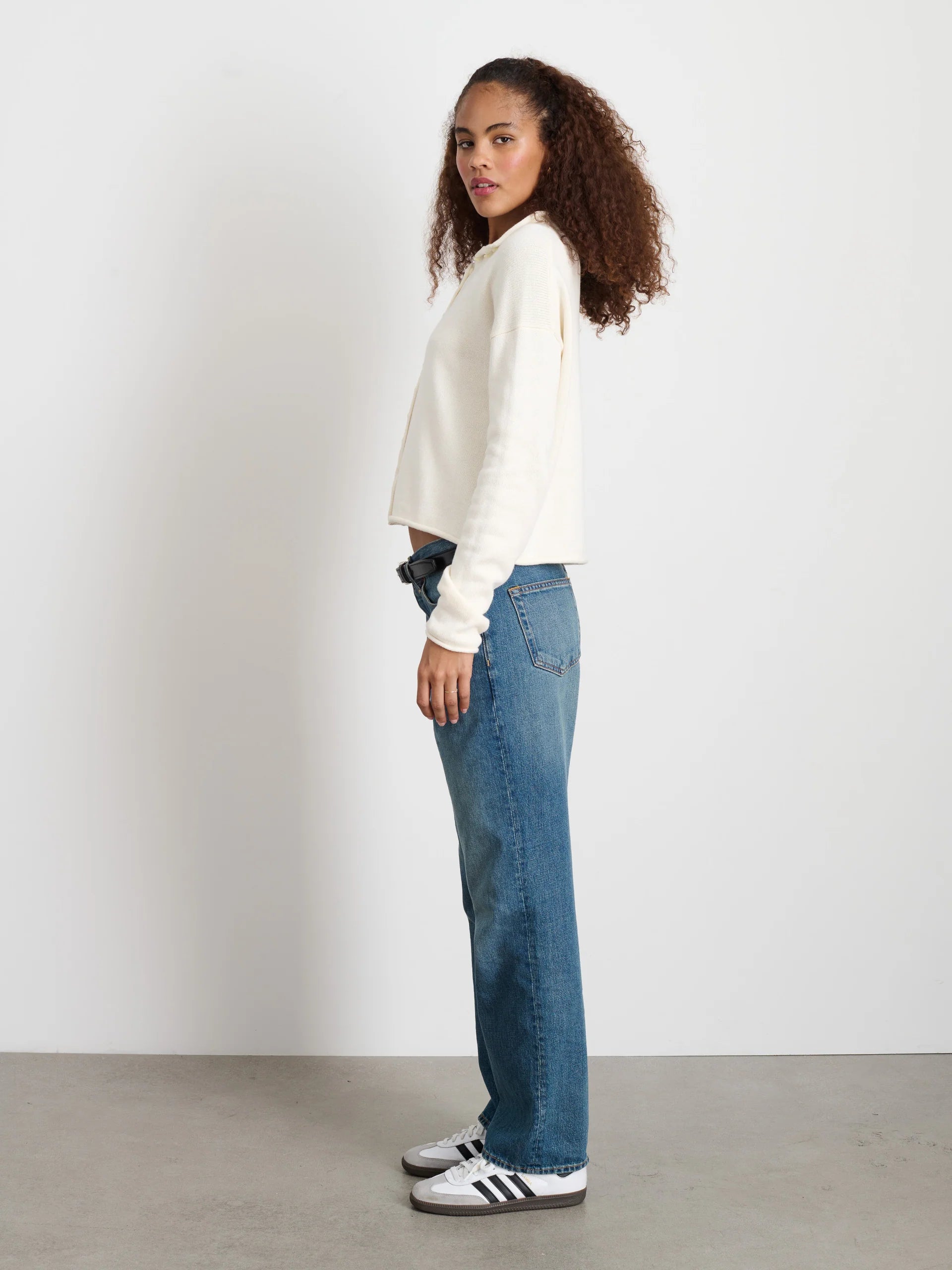 Taylor Cardigan in Cotton Cashmere - Ivory