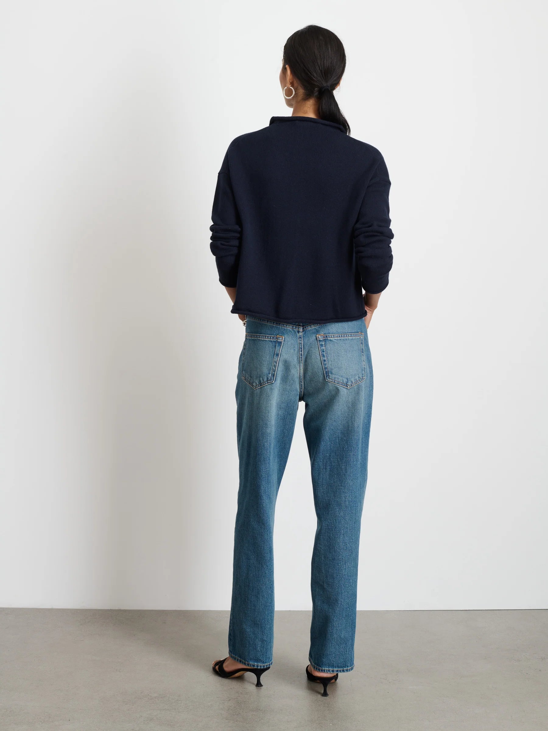 Taylor Cardigan in Cotton Cashmere - Navy