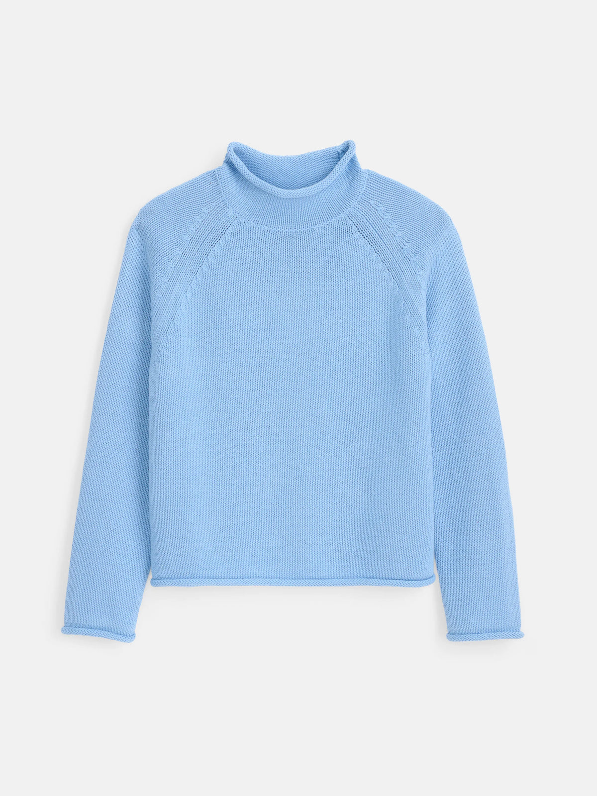 Eastport Rollneck in Cotton - Poppy Blue