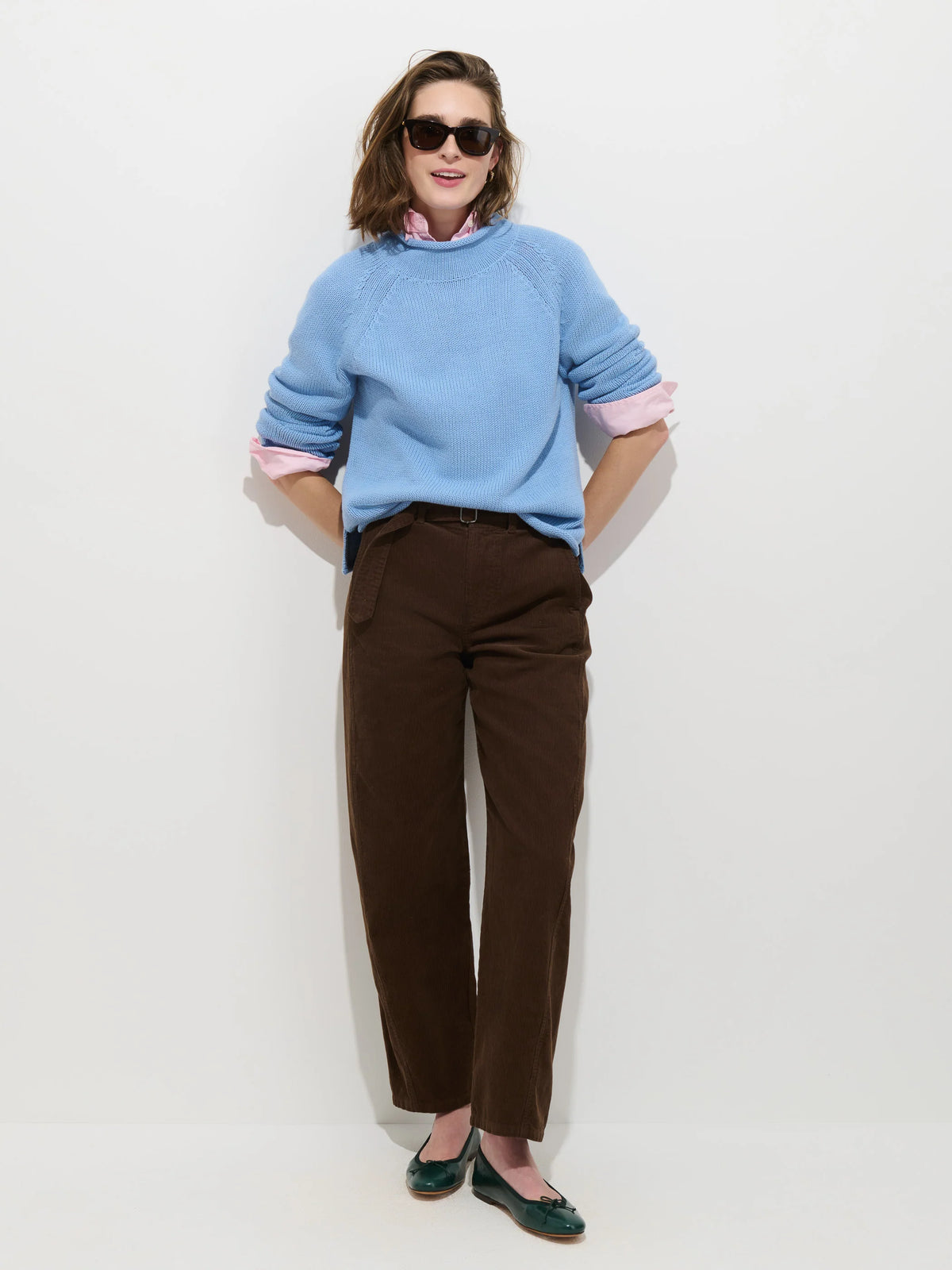 Eastport Rollneck in Cotton - Poppy Blue