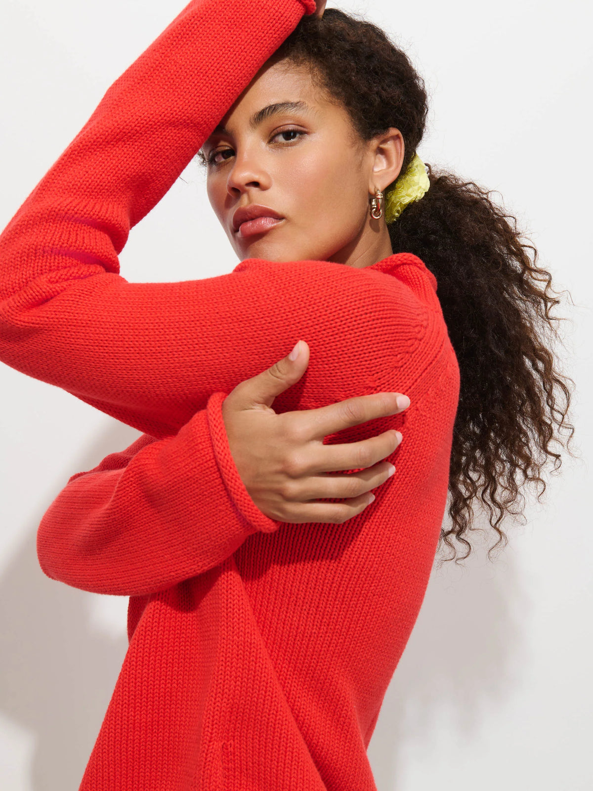 Eastport Rollneck in Cotton - Roma Tomato