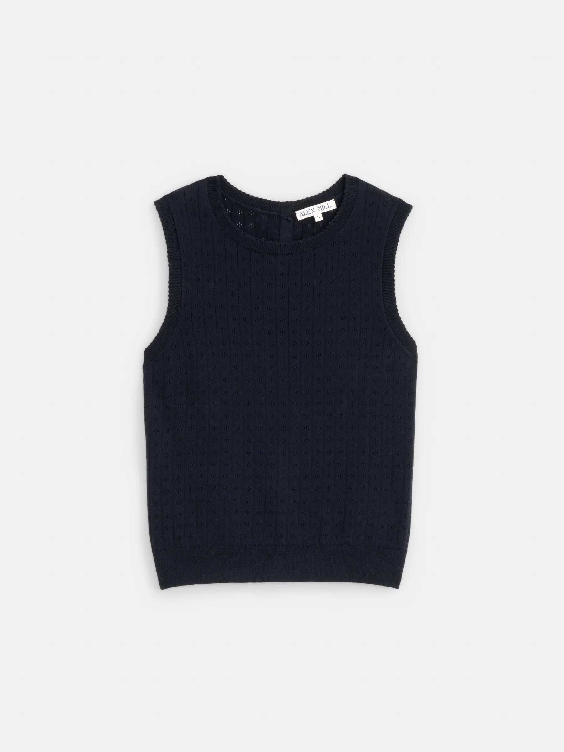 Odette Sweater Tank In Cotton Cashmere - Navy