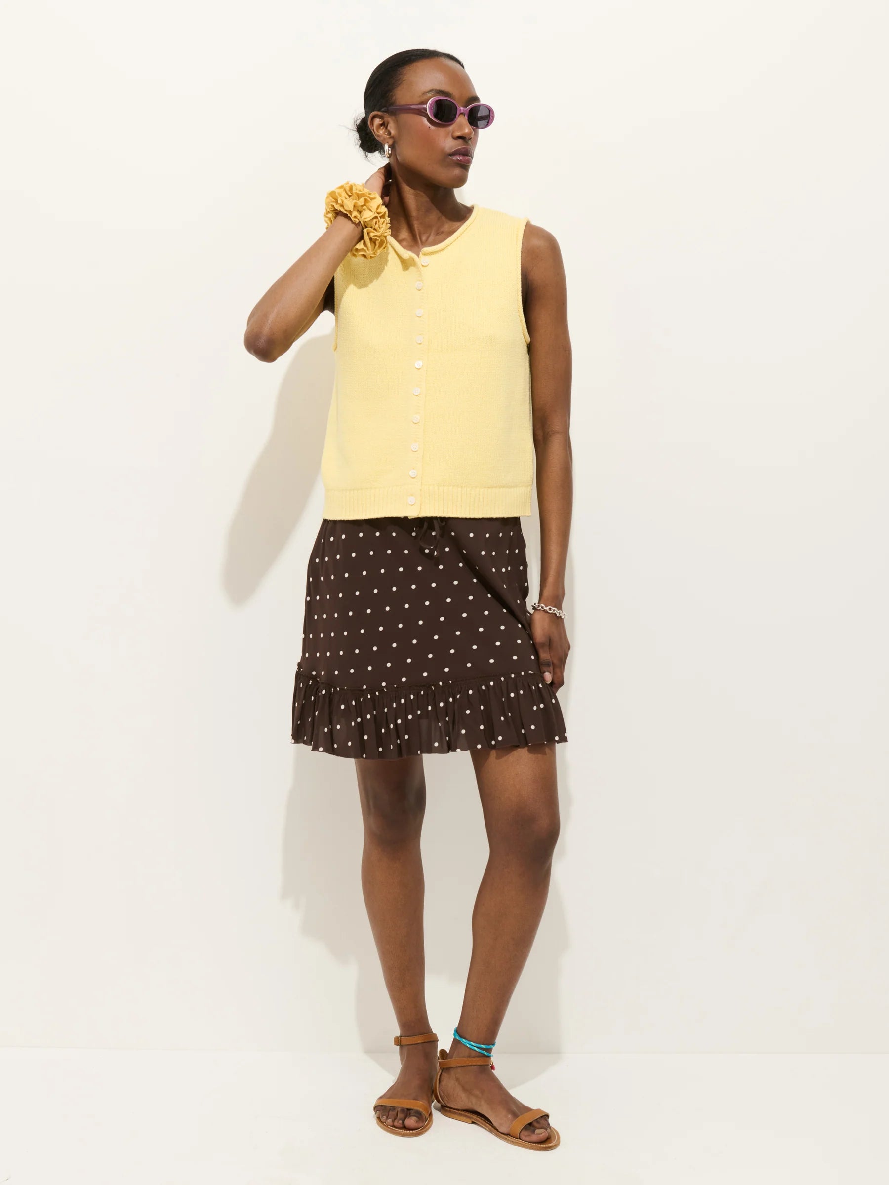 Taylor Vest in Cotton - Double Cream