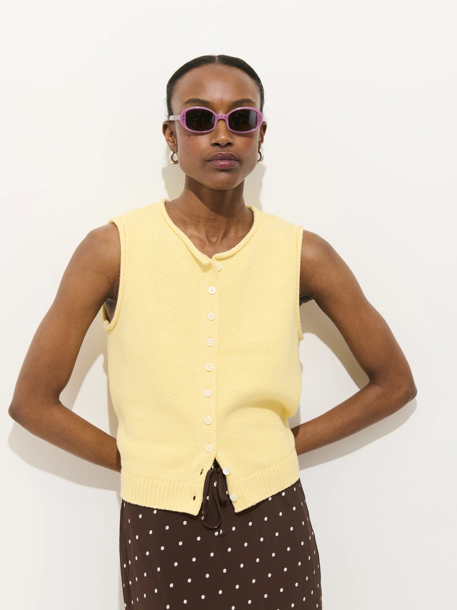 Taylor Vest in Cotton - Double Cream