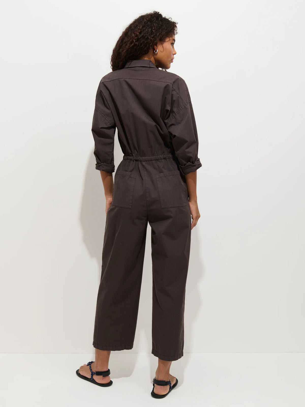 Delancey Jumpsuit in Lightweight Twill - Shadow