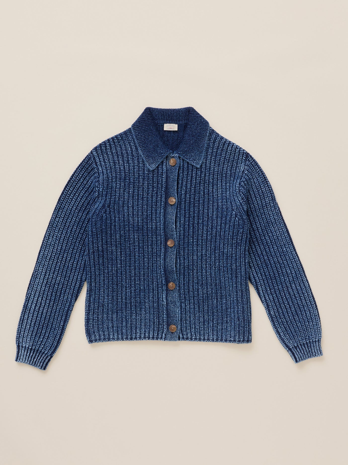 Sunwashed Indigo Cotton Lodge Cardigan - Midnight Indigo Wash