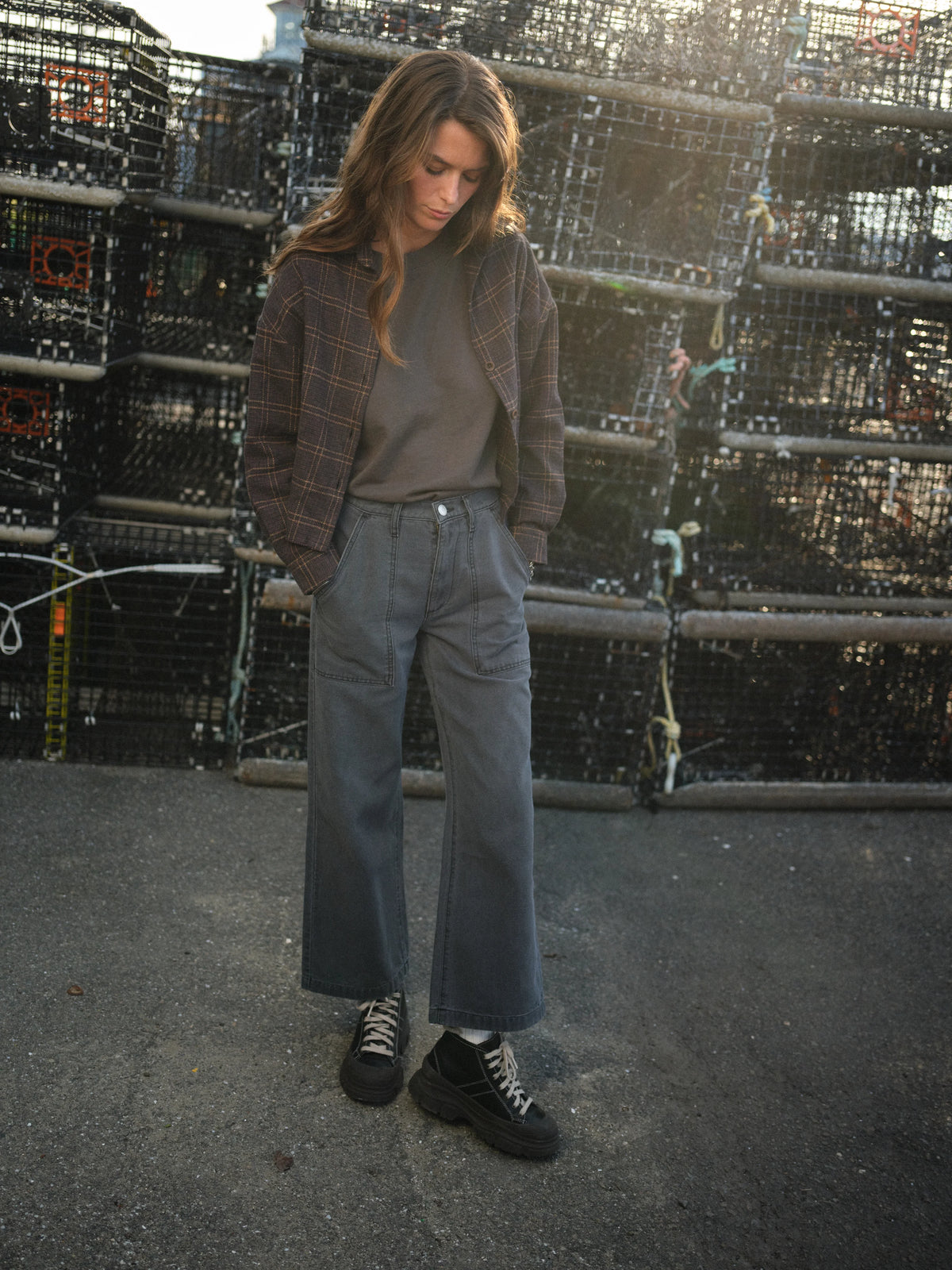 River Pant in Organic Cotton - Graphite