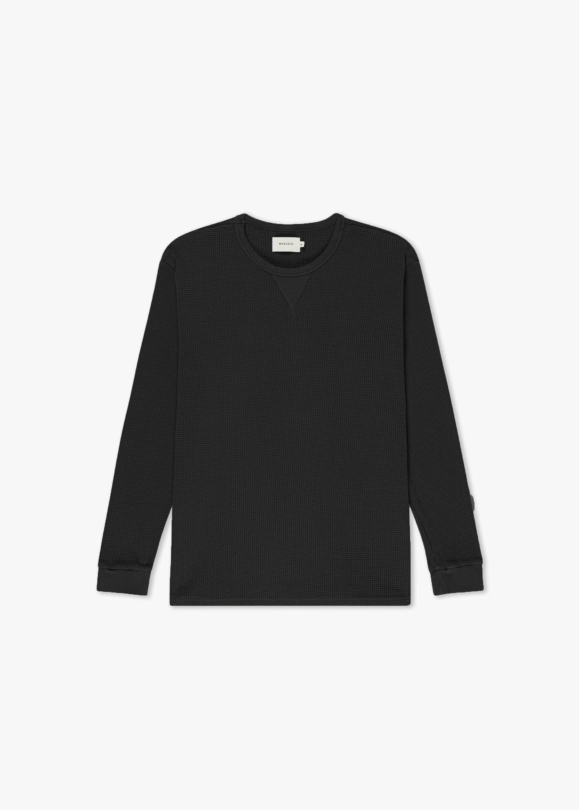 Waffle Knit Thermal - Black