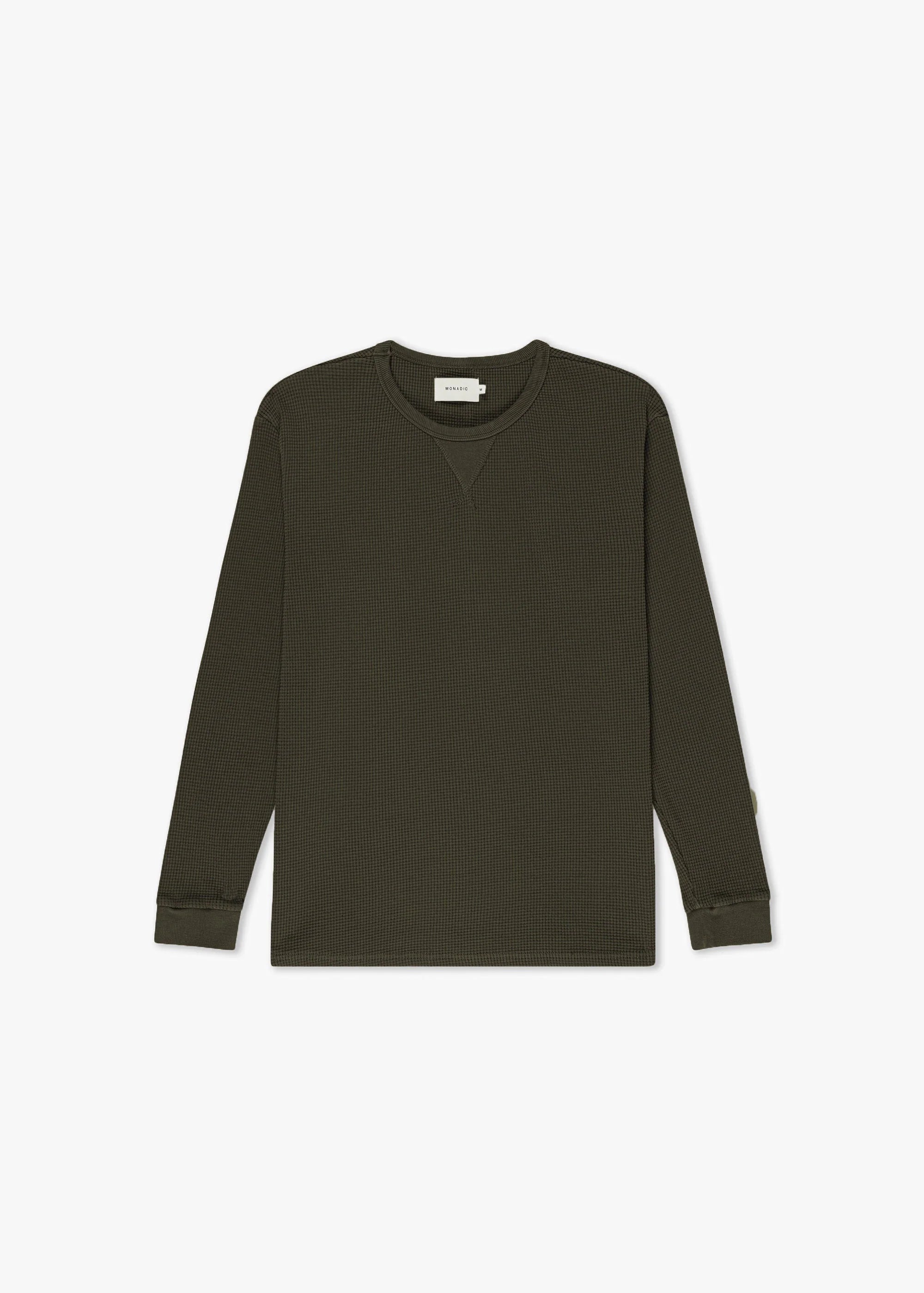 Waffle Knit Thermal - Dark Olive