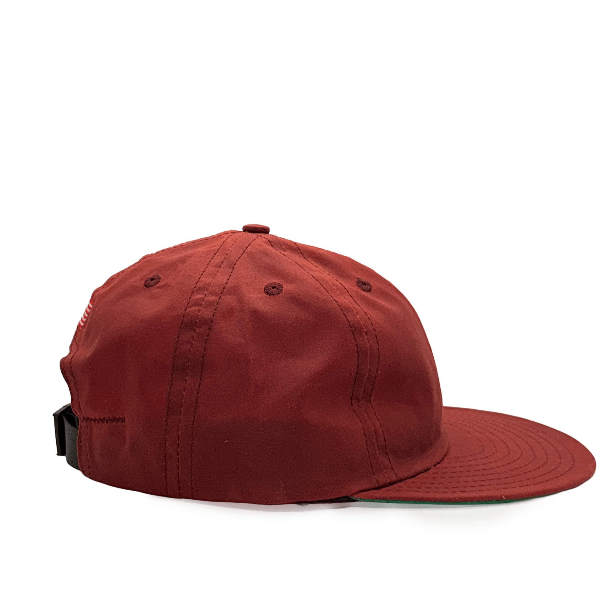 Soft Brim Ball Cap - British Millerain Waxed Cotton - Dark Red