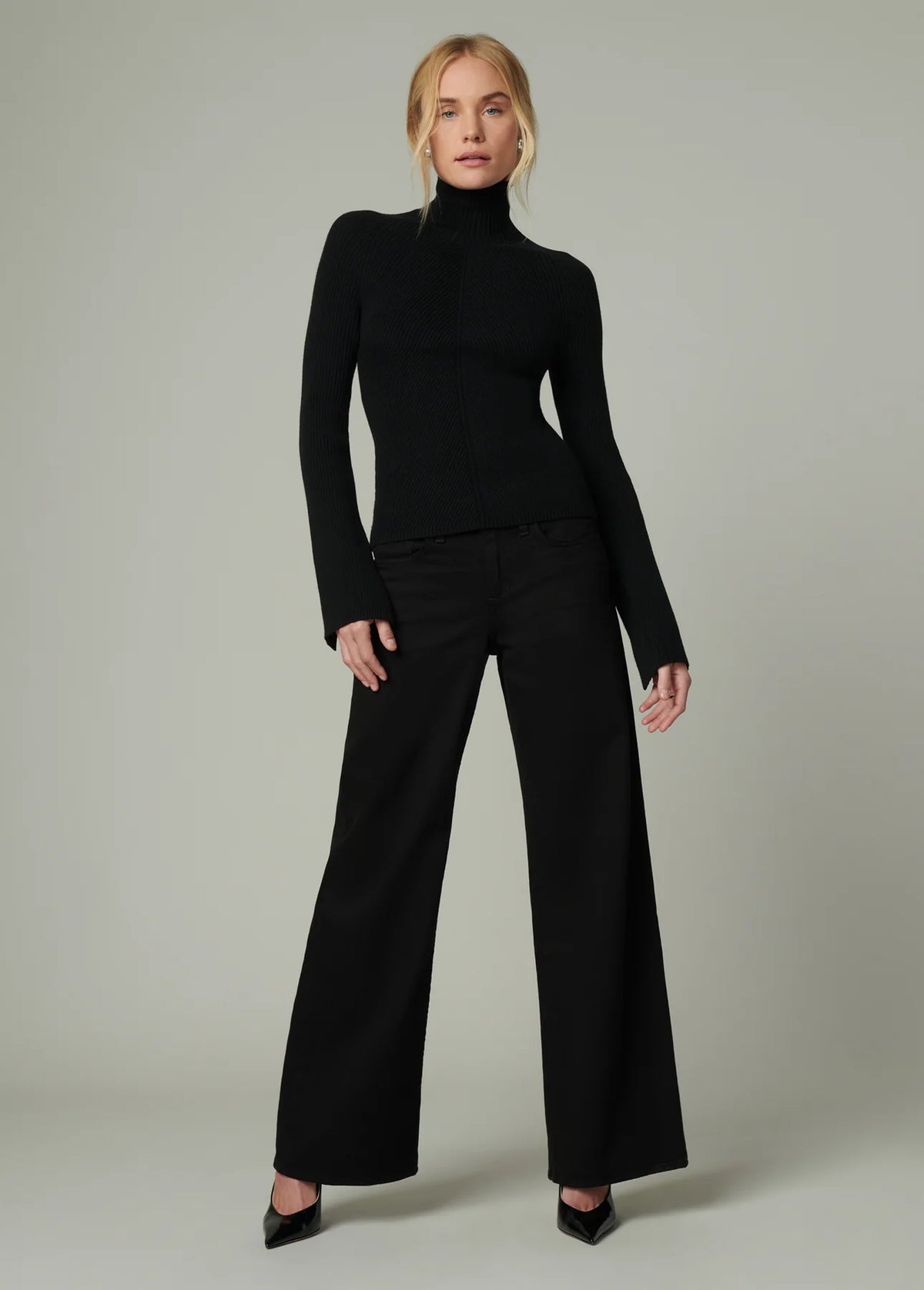 The Lou Lou - Low Rise Wide Leg - Black