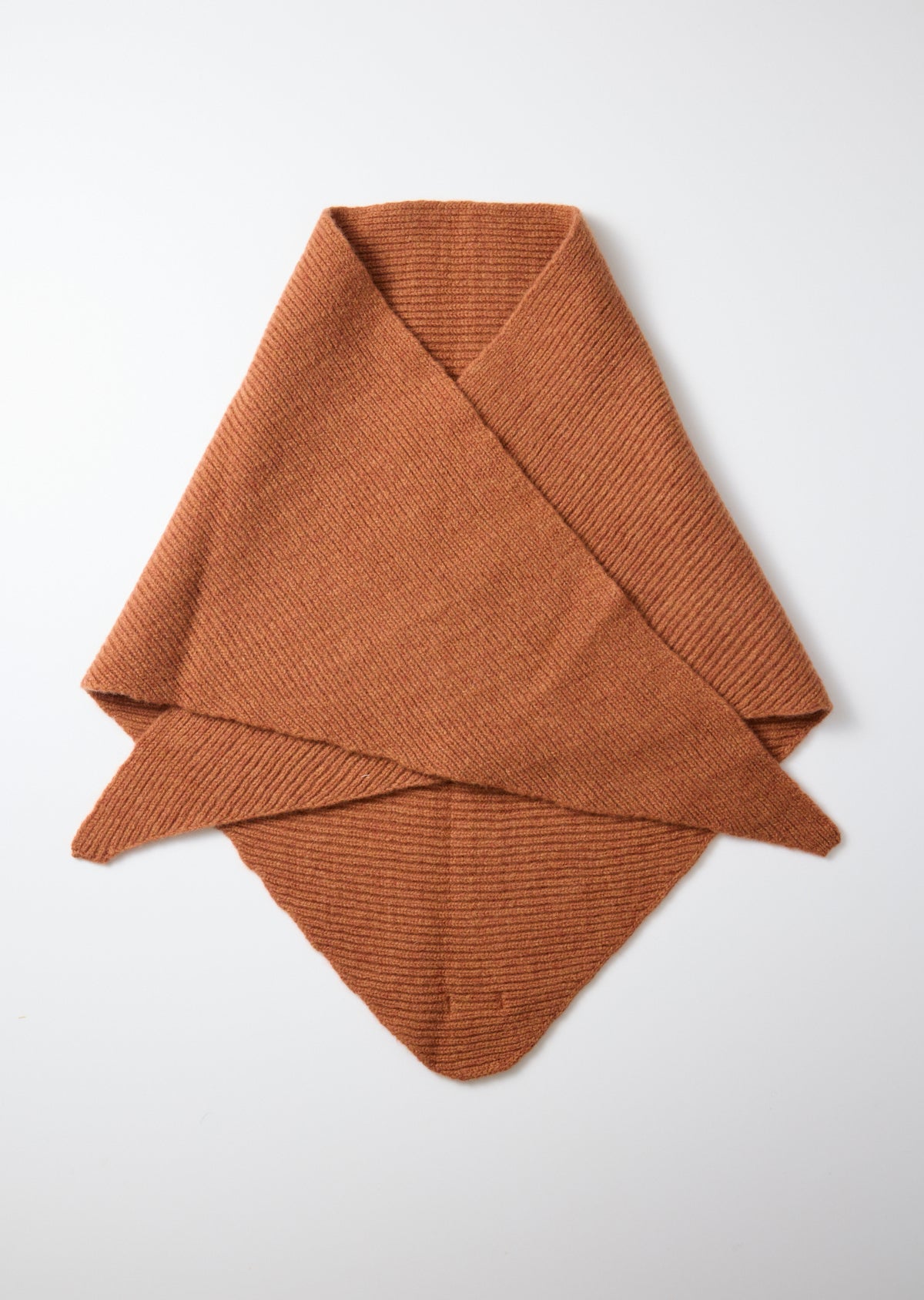 Merino Lambswool Triangle Scarf - Orange