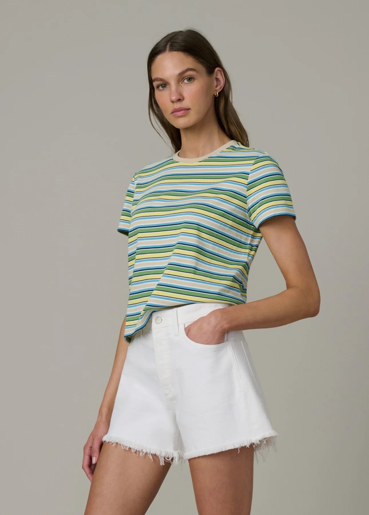 The Easy Tee - Citrus Multi Stripe